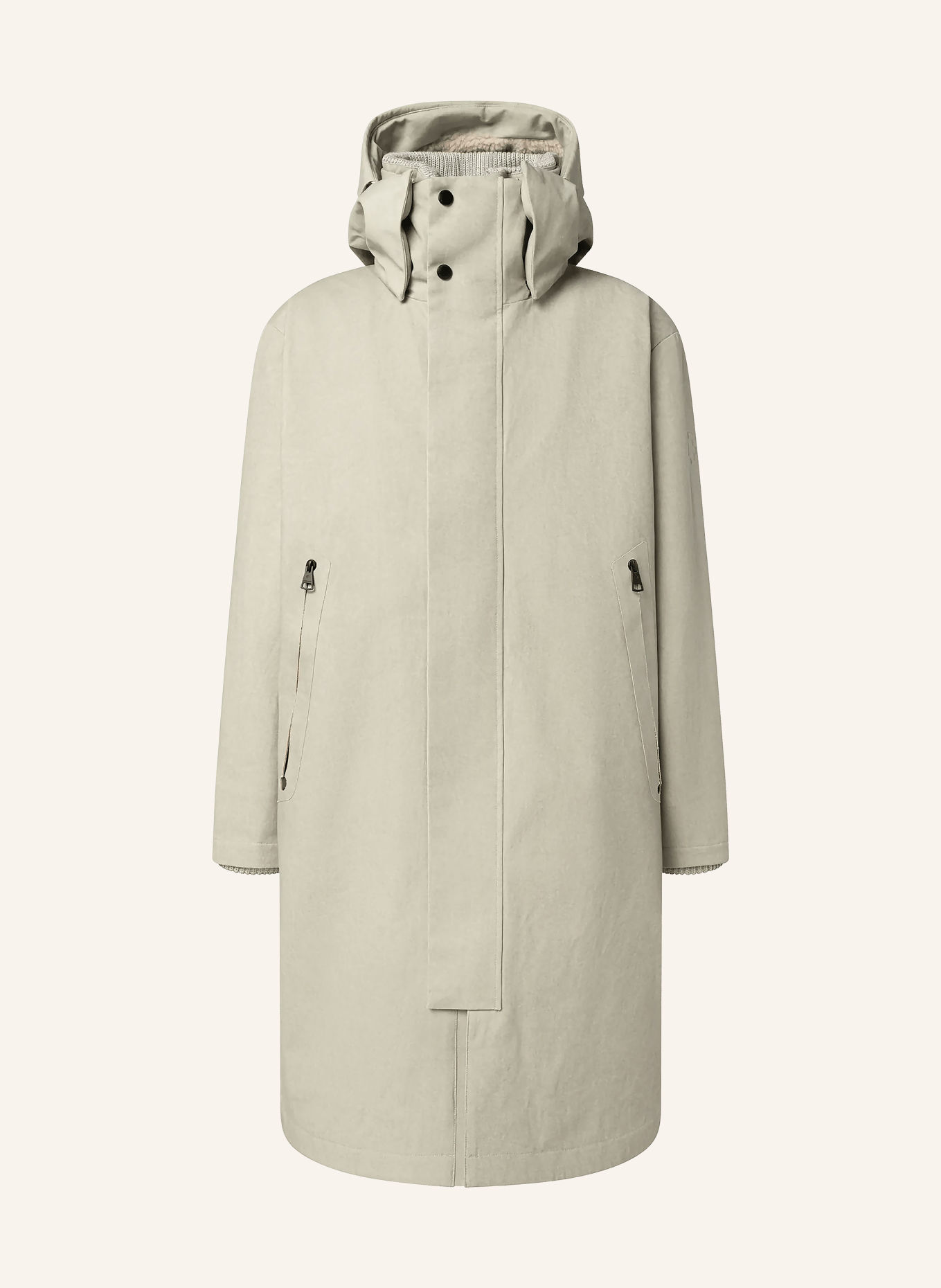 STRELLSON Parka met afneembare capuchon: LICHTGRIJS