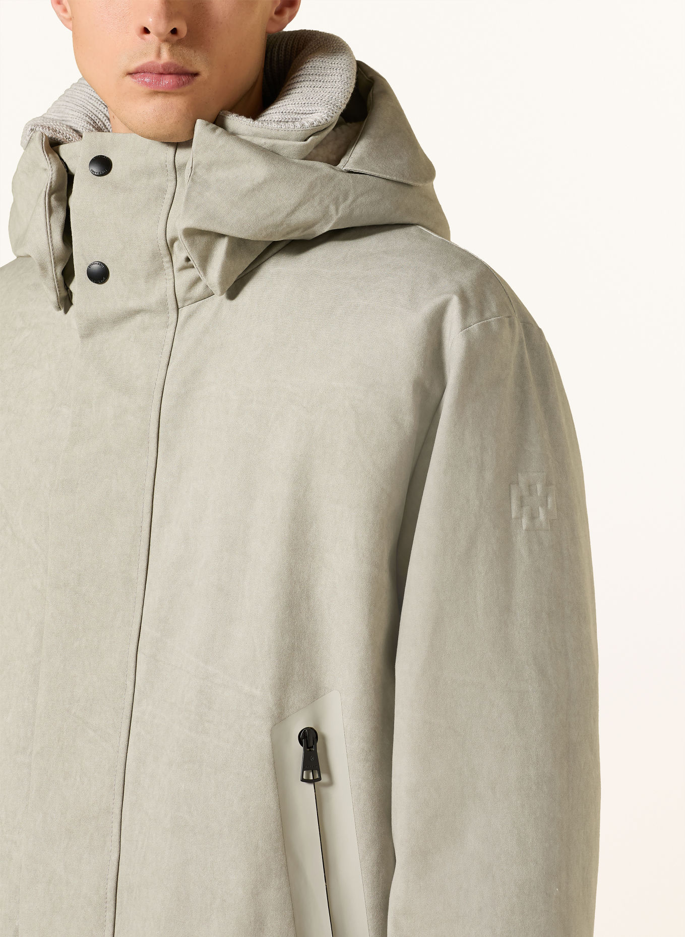 STRELLSON Parka met afneembare capuchon: LICHTGRIJS