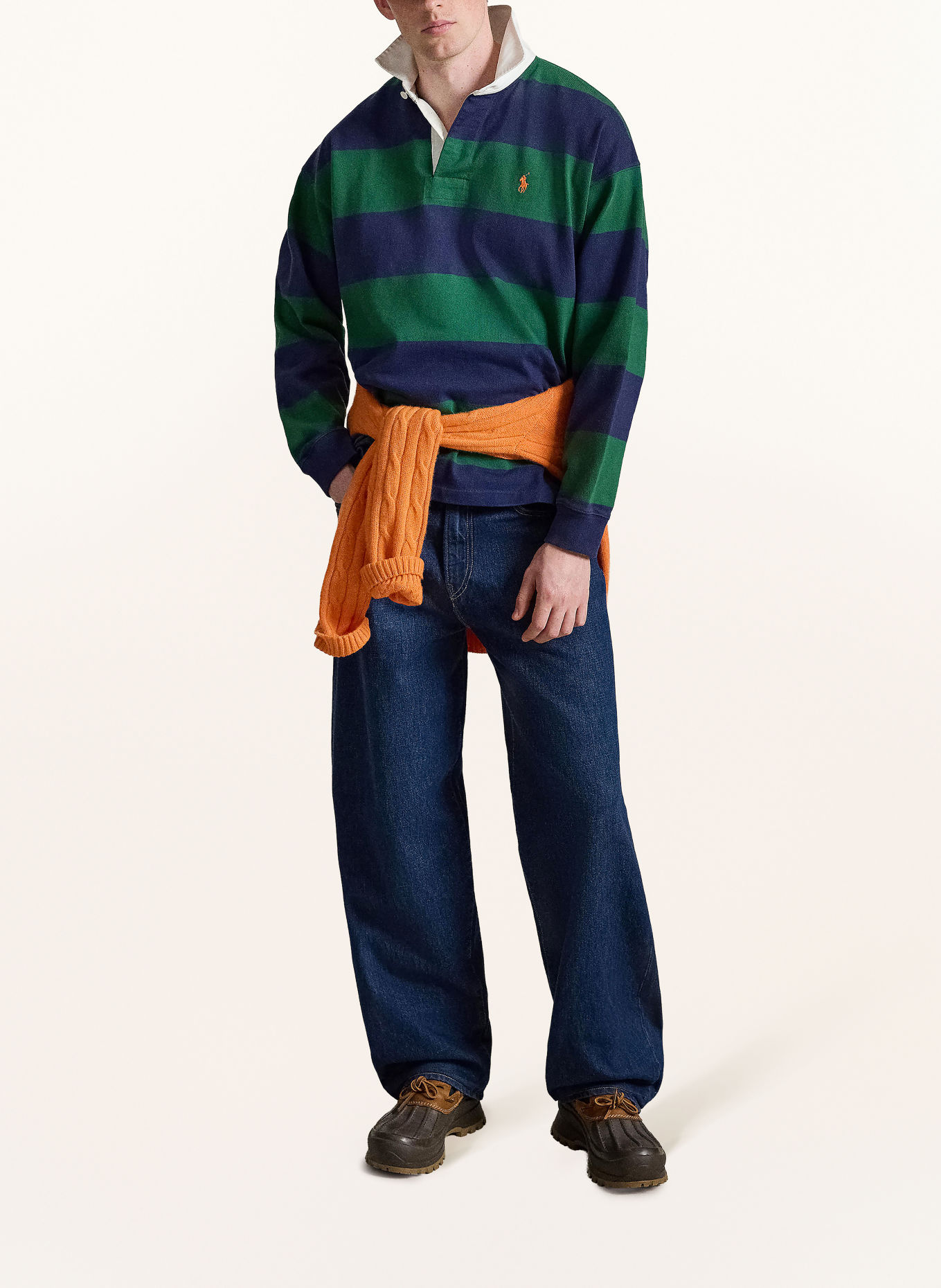 POLO RALPH LAUREN Polo de rugby: VERT / BLEU