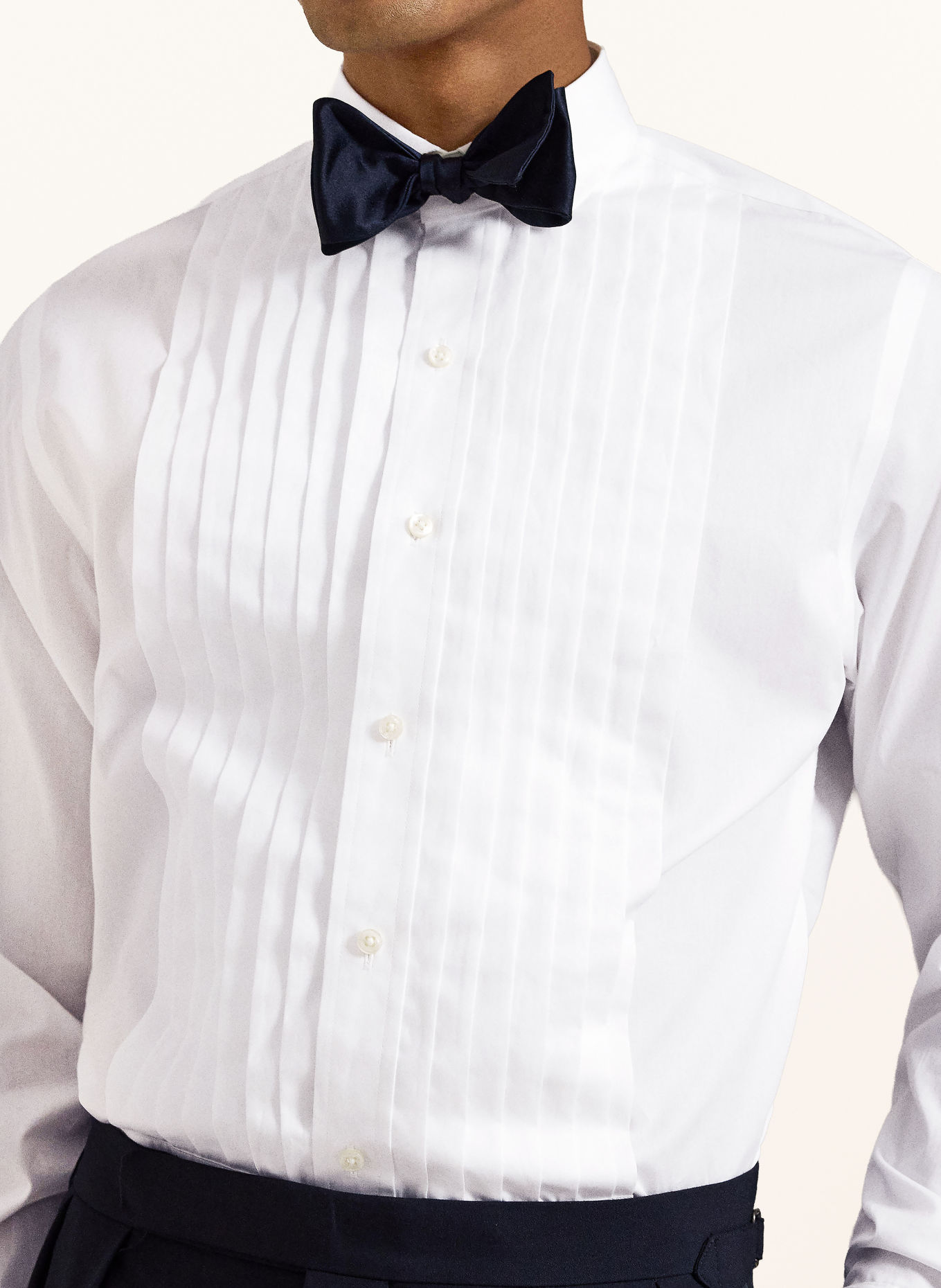 POLO RALPH LAUREN Chemise de smoking coupe classique avec poignets rabattus: BLANC