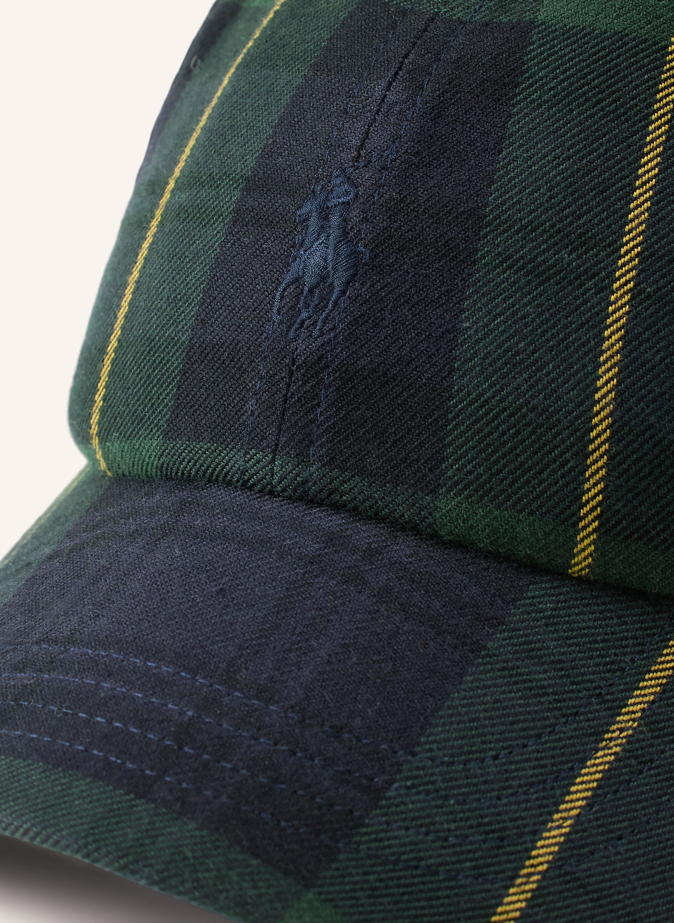 POLO RALPH LAUREN Cap: DARK BLUE / YELLOW / DARK GREEN