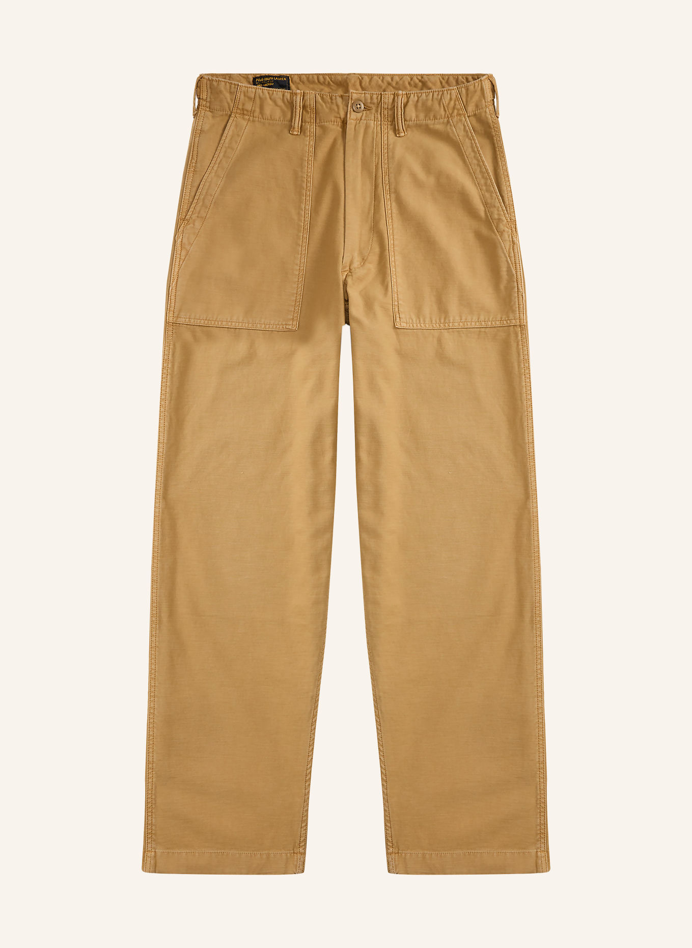 POLO RALPH LAUREN Relaxed-Fit Trousers: CAMEL