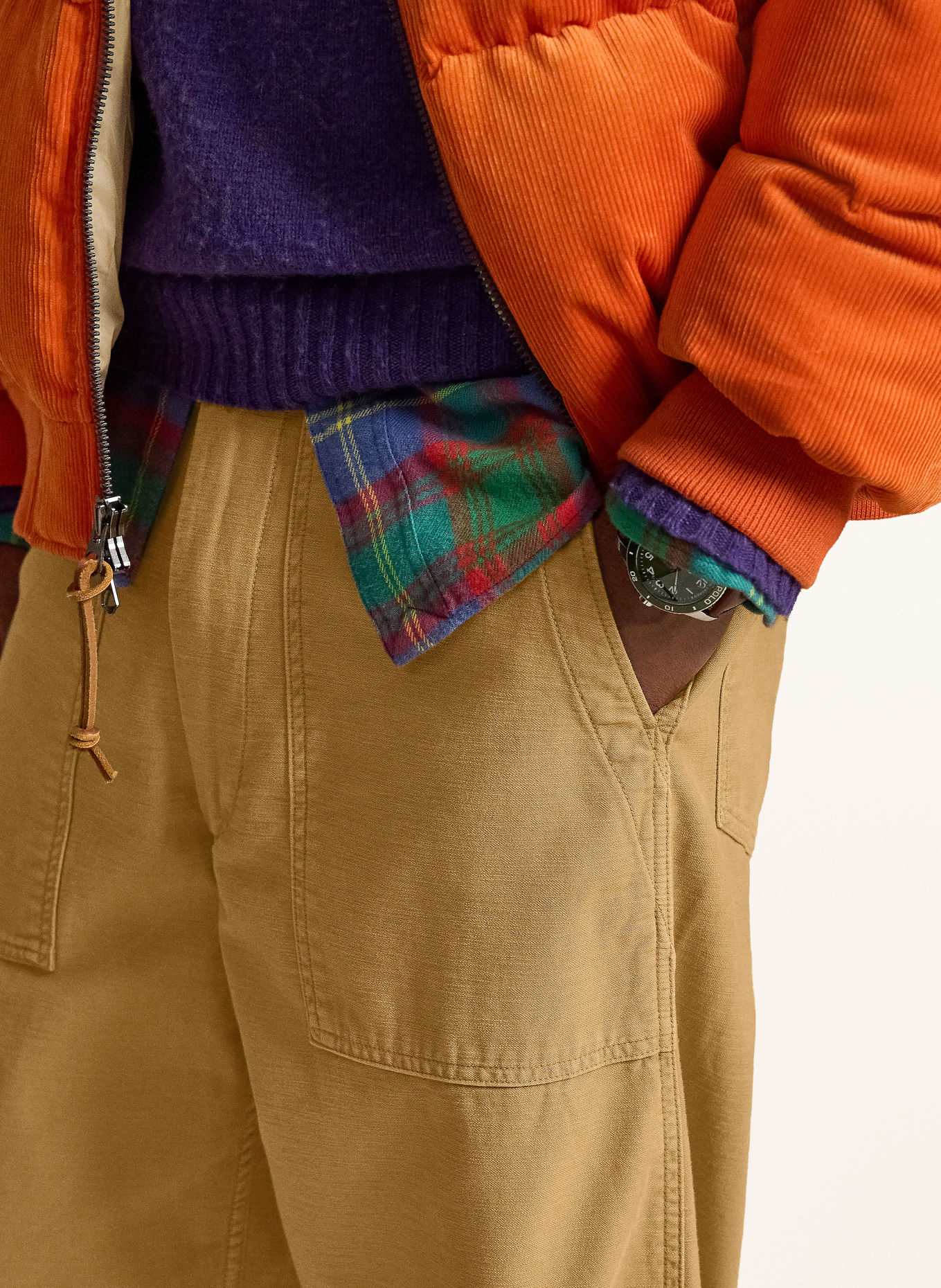 POLO RALPH LAUREN Relaxed-Fit Trousers: CAMEL