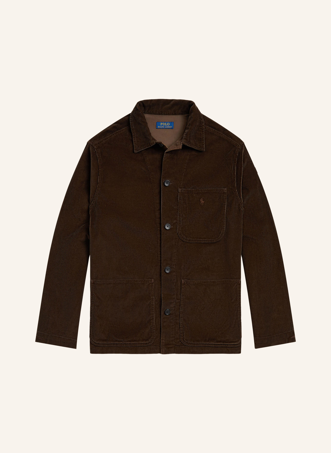 POLO RALPH LAUREN Cord-Overshirt: DUNKELBRAUN