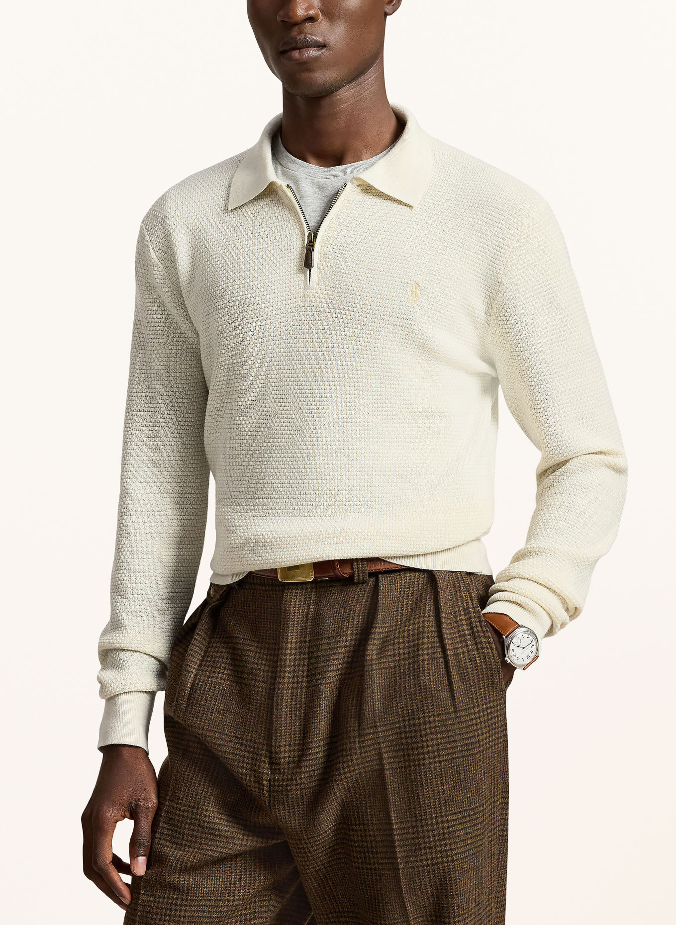 POLO RALPH LAUREN Knit polo shirt: CREAM