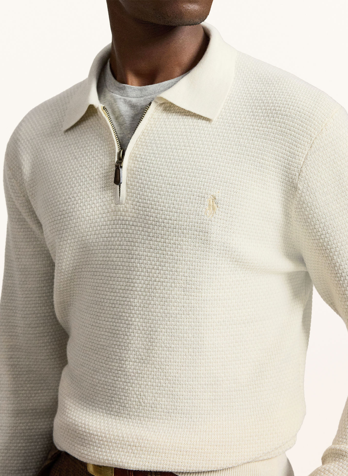 POLO RALPH LAUREN Knit polo shirt: CREAM