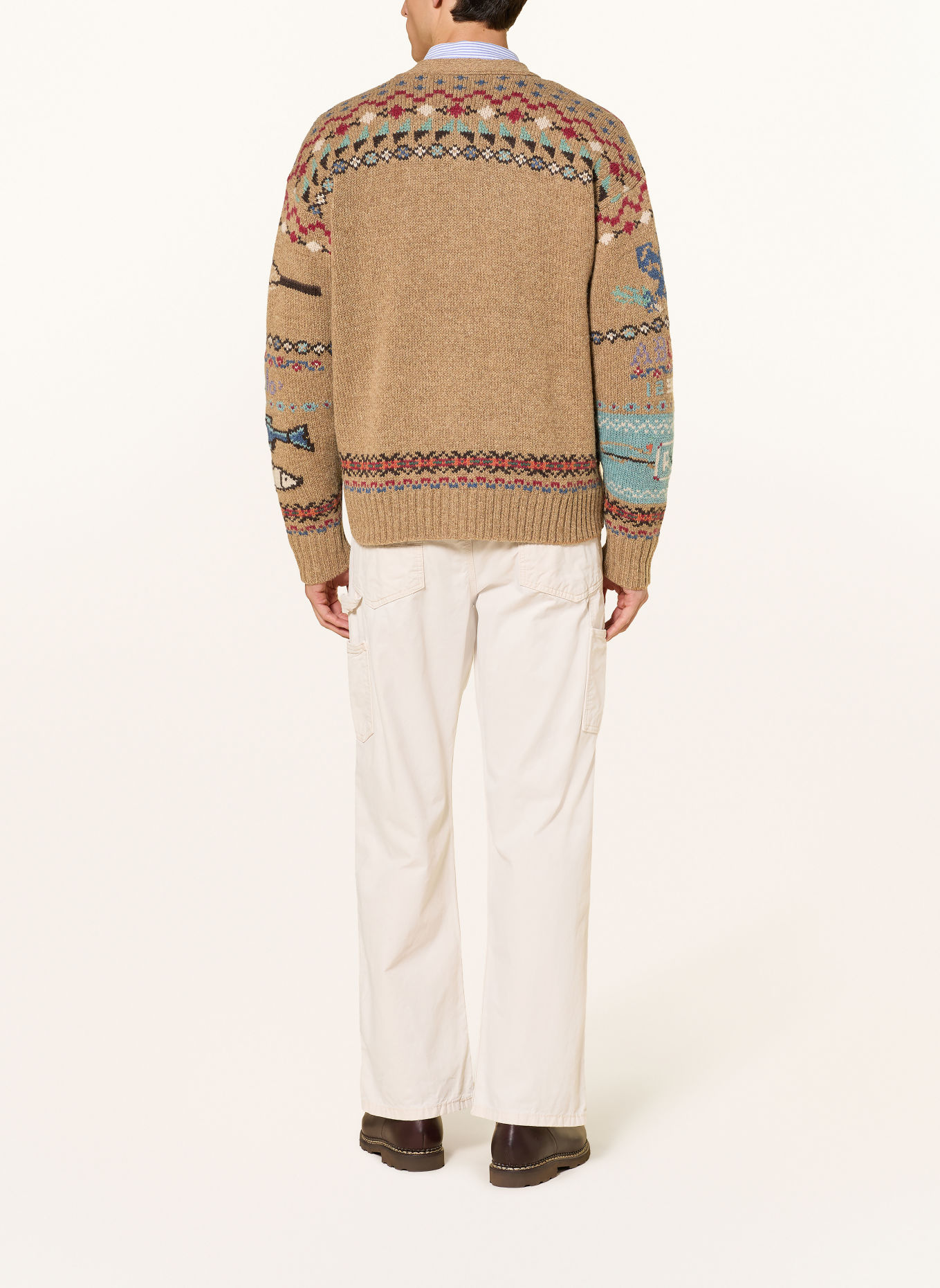 POLO RALPH LAUREN Cardigan: BEJ / ROȘU / TURCOAZ