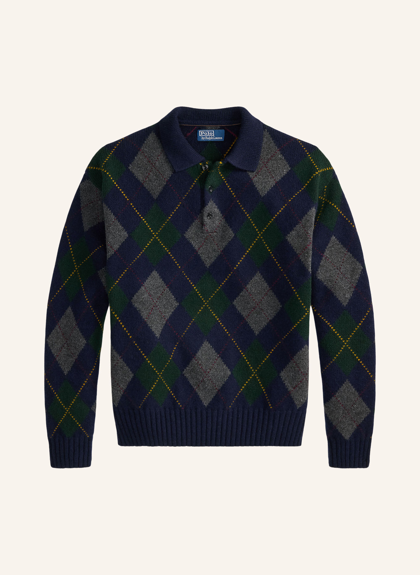 POLO RALPH LAUREN Svetry: TMAVĚ MODRÁ / ŠEDÁ / ZELENÁ