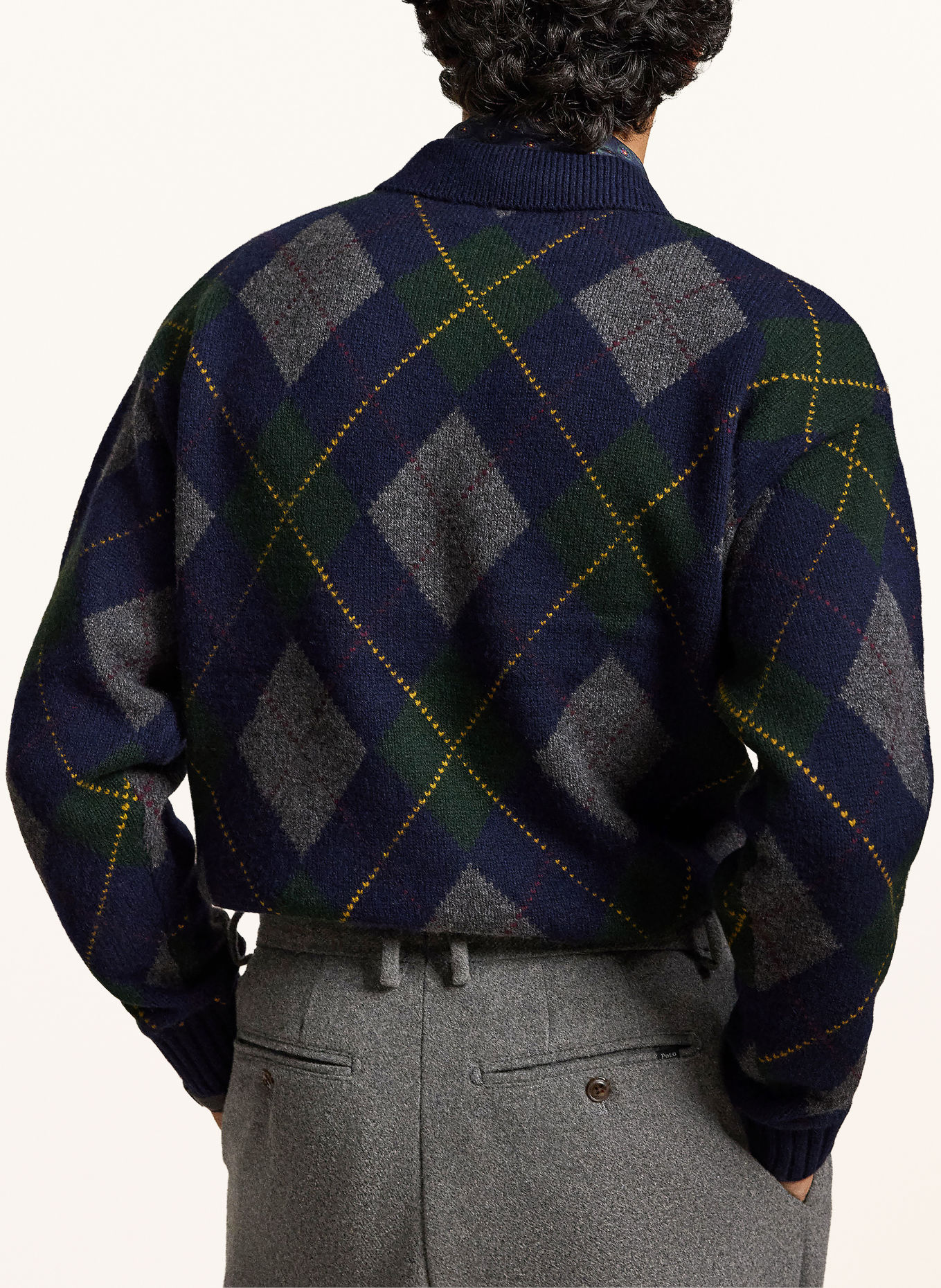 POLO RALPH LAUREN Svetry: TMAVĚ MODRÁ / ŠEDÁ / ZELENÁ