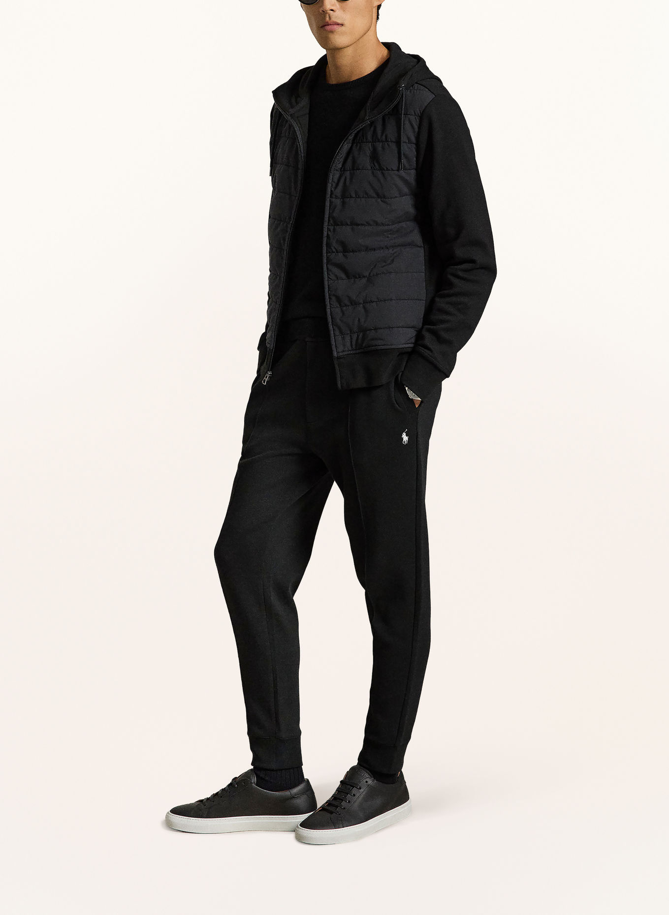 POLO RALPH LAUREN Jacket made from a mix of materials: BLACK