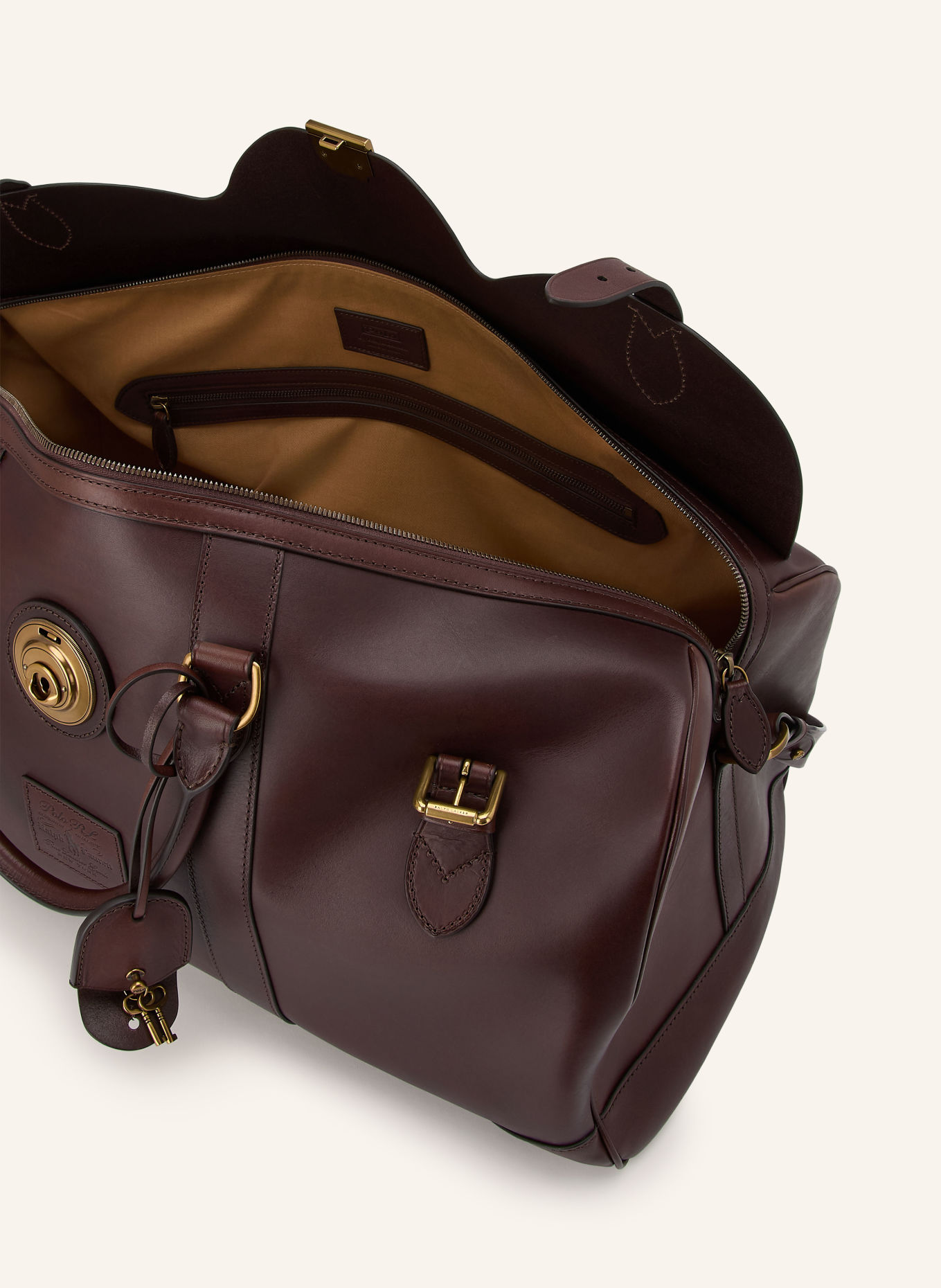 POLO RALPH LAUREN Weekendtassen: MARRON FONCÉ / GOUD