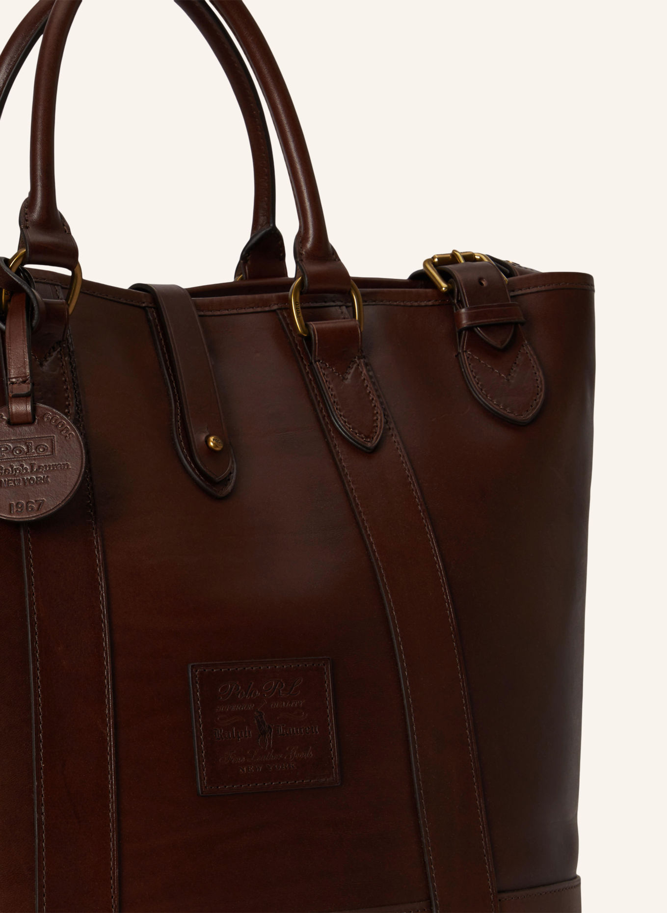 POLO RALPH LAUREN Shoppers: MARRON FONCÉ / GOUD