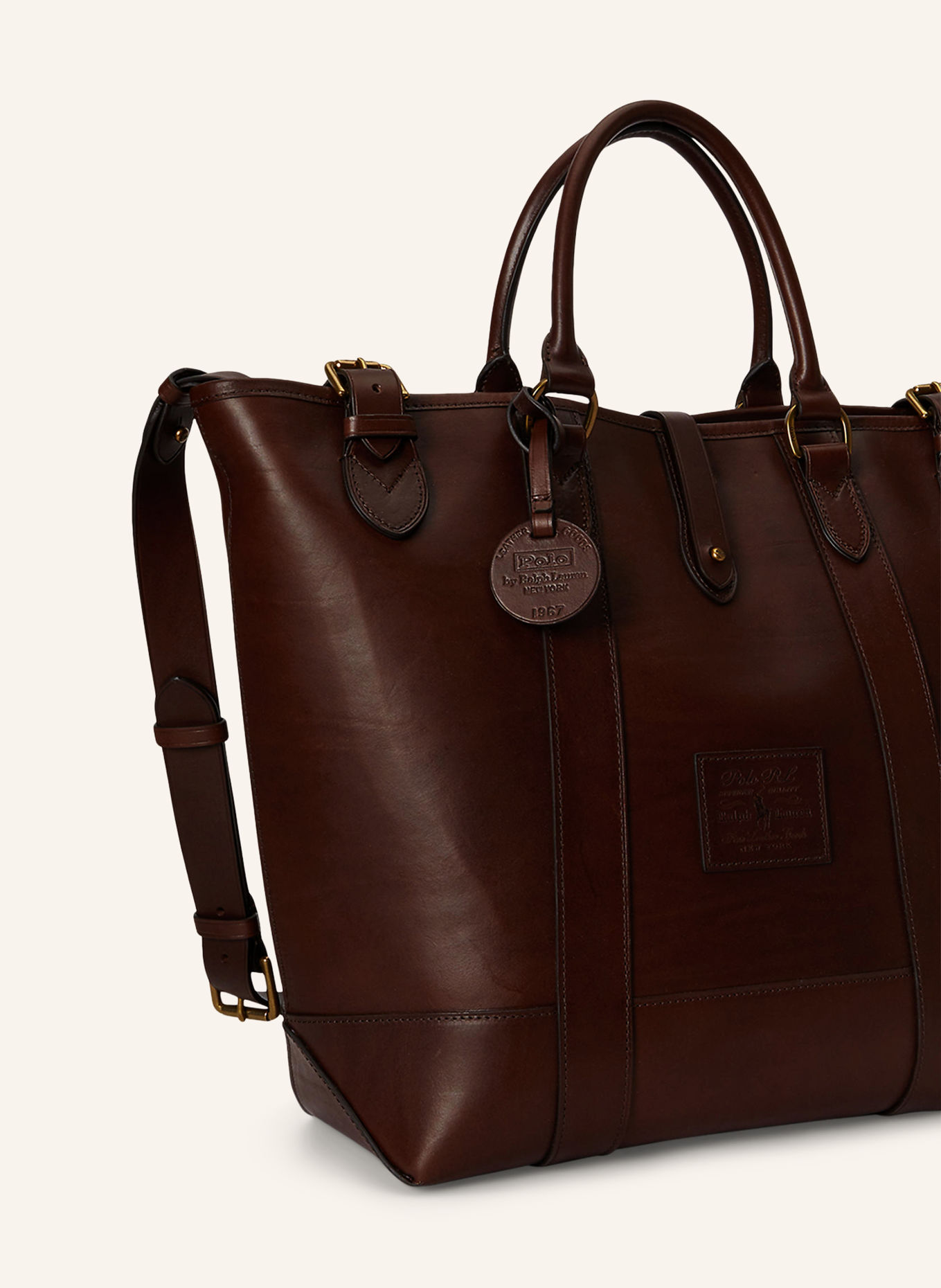 POLO RALPH LAUREN Shoppers: MARRON FONCÉ / GOUD