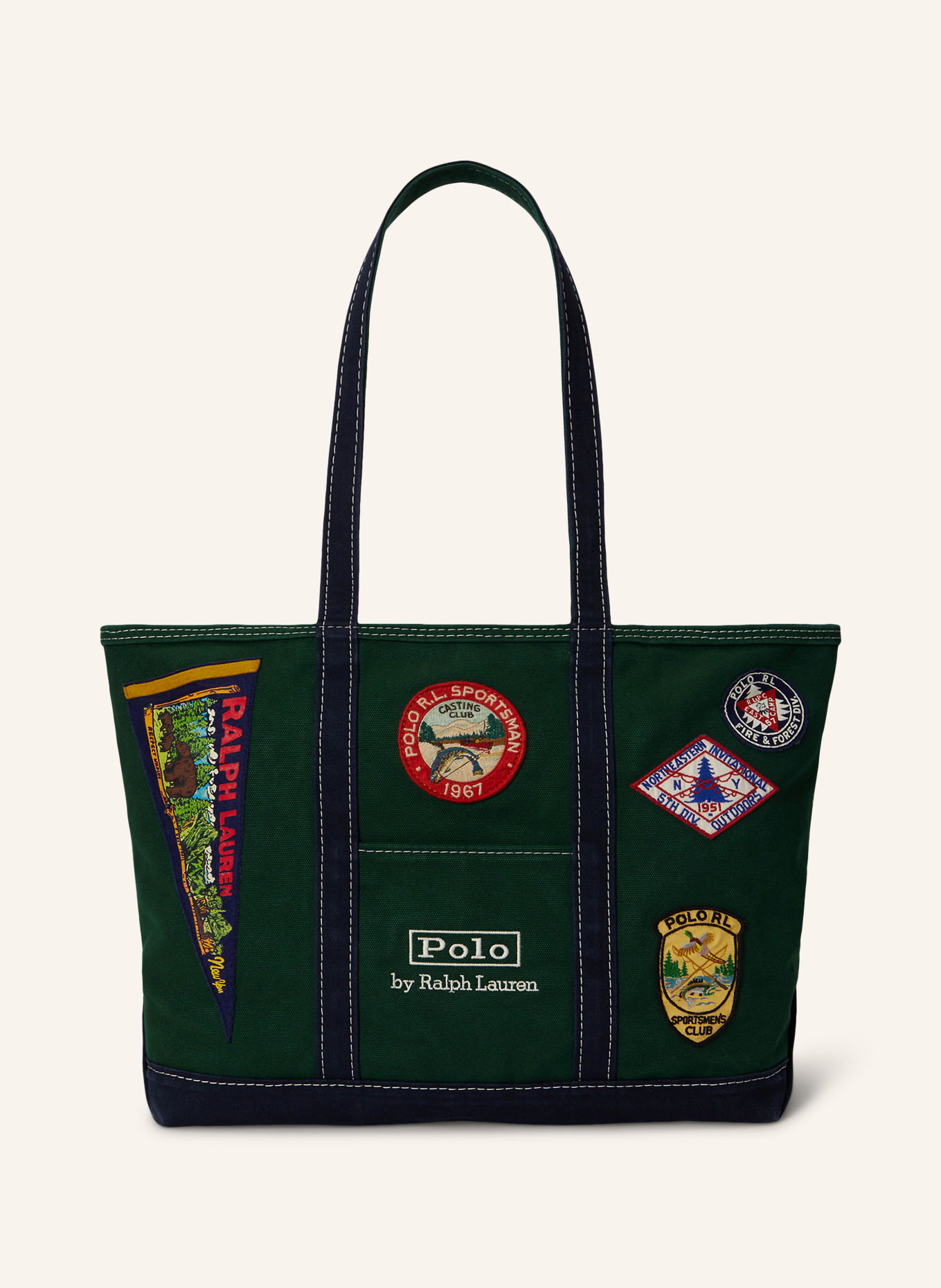 POLO RALPH LAUREN Shopper: GRÜN / GELB / DUNKELBLAU