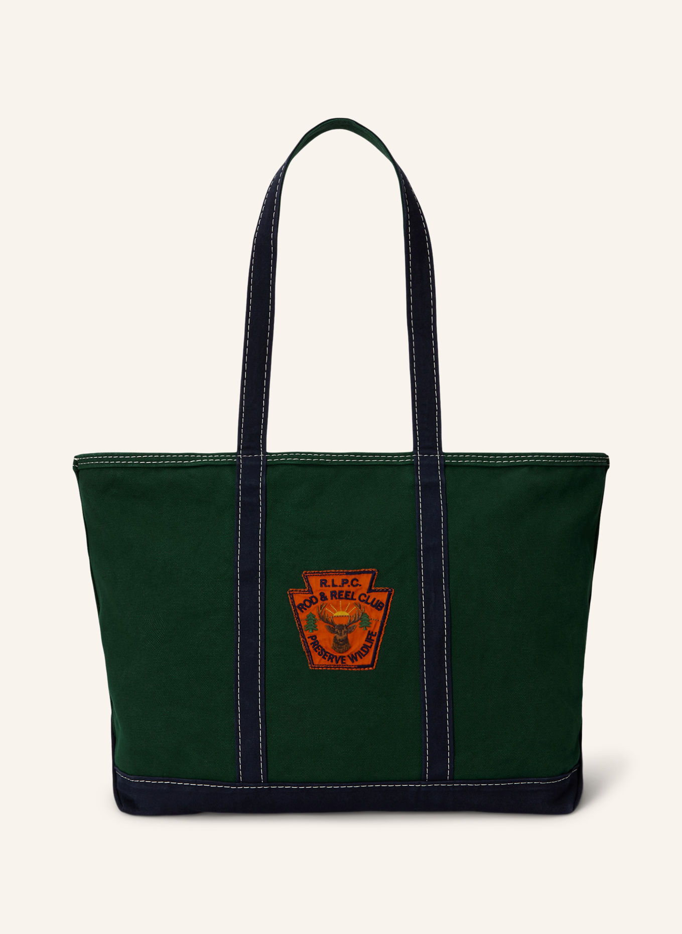 POLO RALPH LAUREN Shopper: GRÜN / GELB / DUNKELBLAU