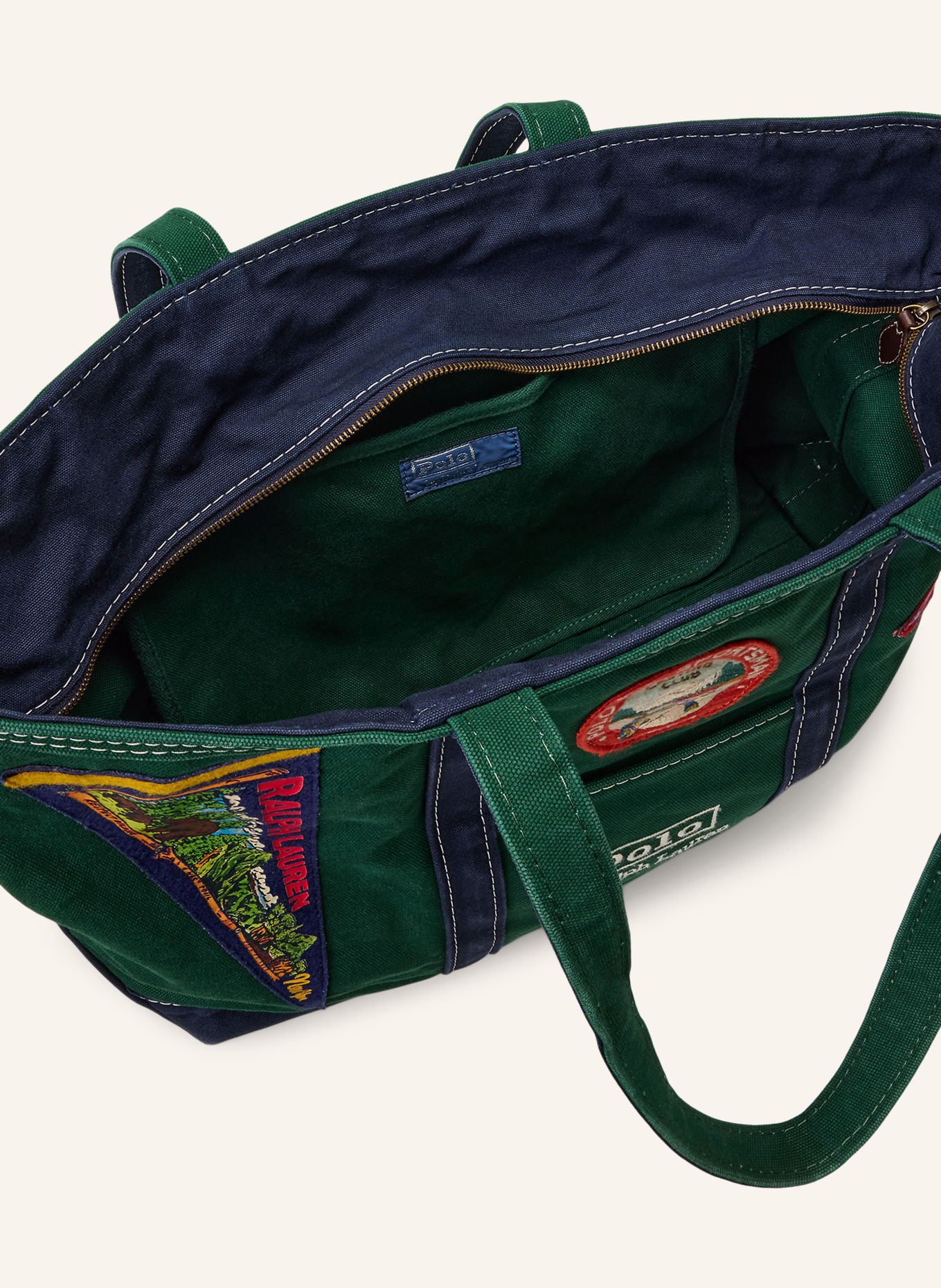 POLO RALPH LAUREN Shopper: GRÜN / GELB / DUNKELBLAU