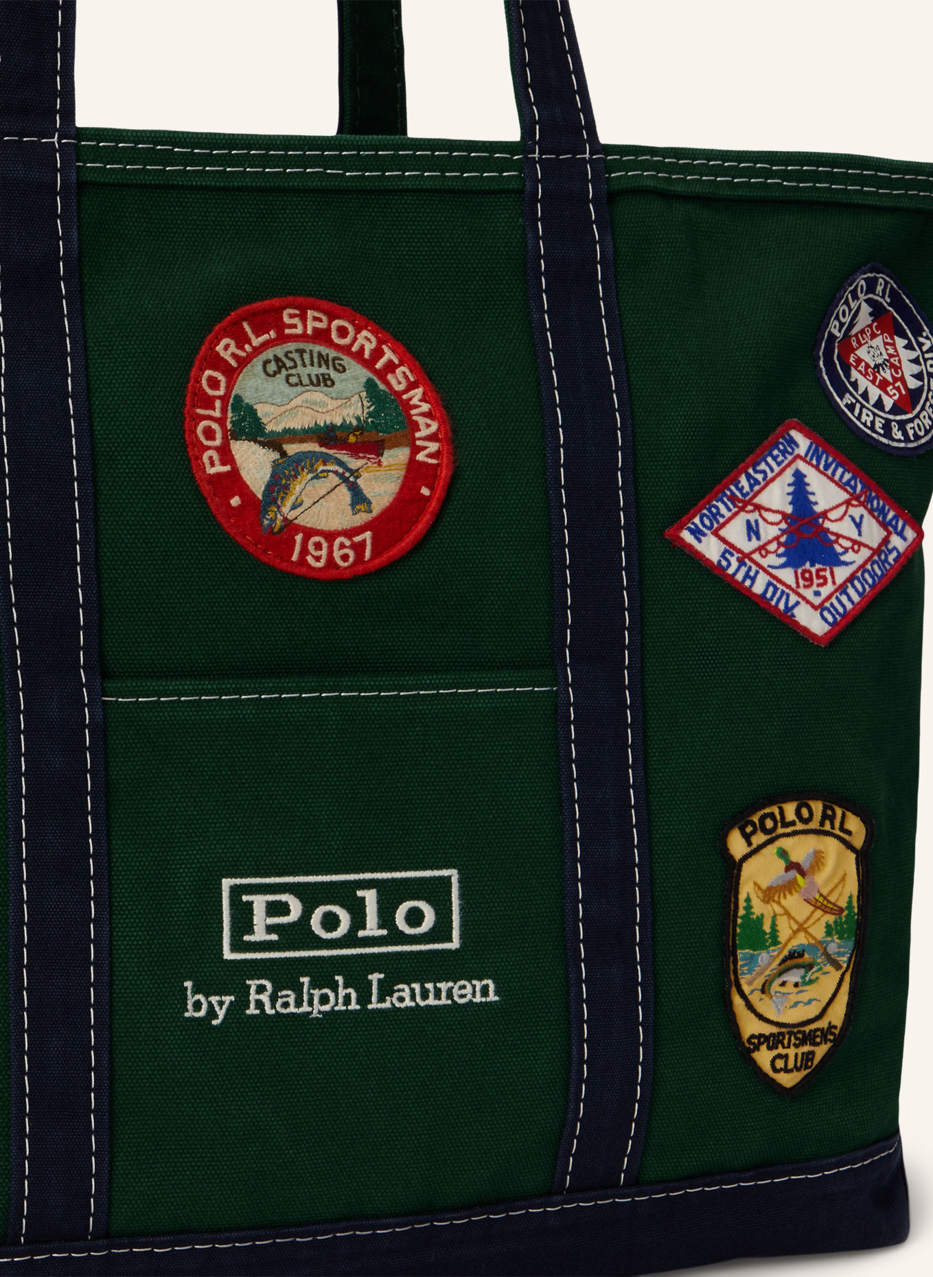POLO RALPH LAUREN Shopper: GRÜN / GELB / DUNKELBLAU