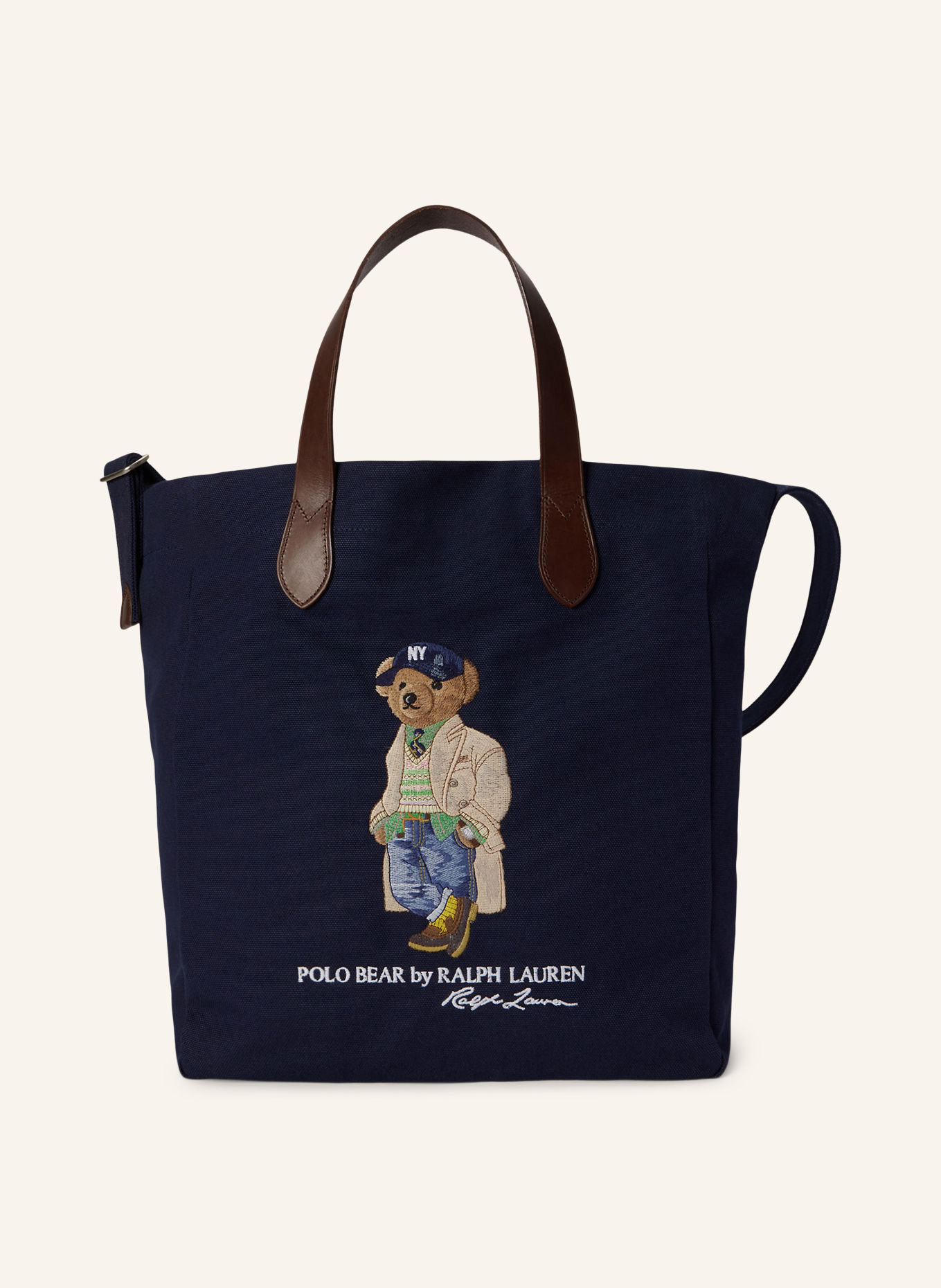 POLO RALPH LAUREN Shopper: TMAVĚ MODRÁ / TMAVĚ HNĚDÁ
