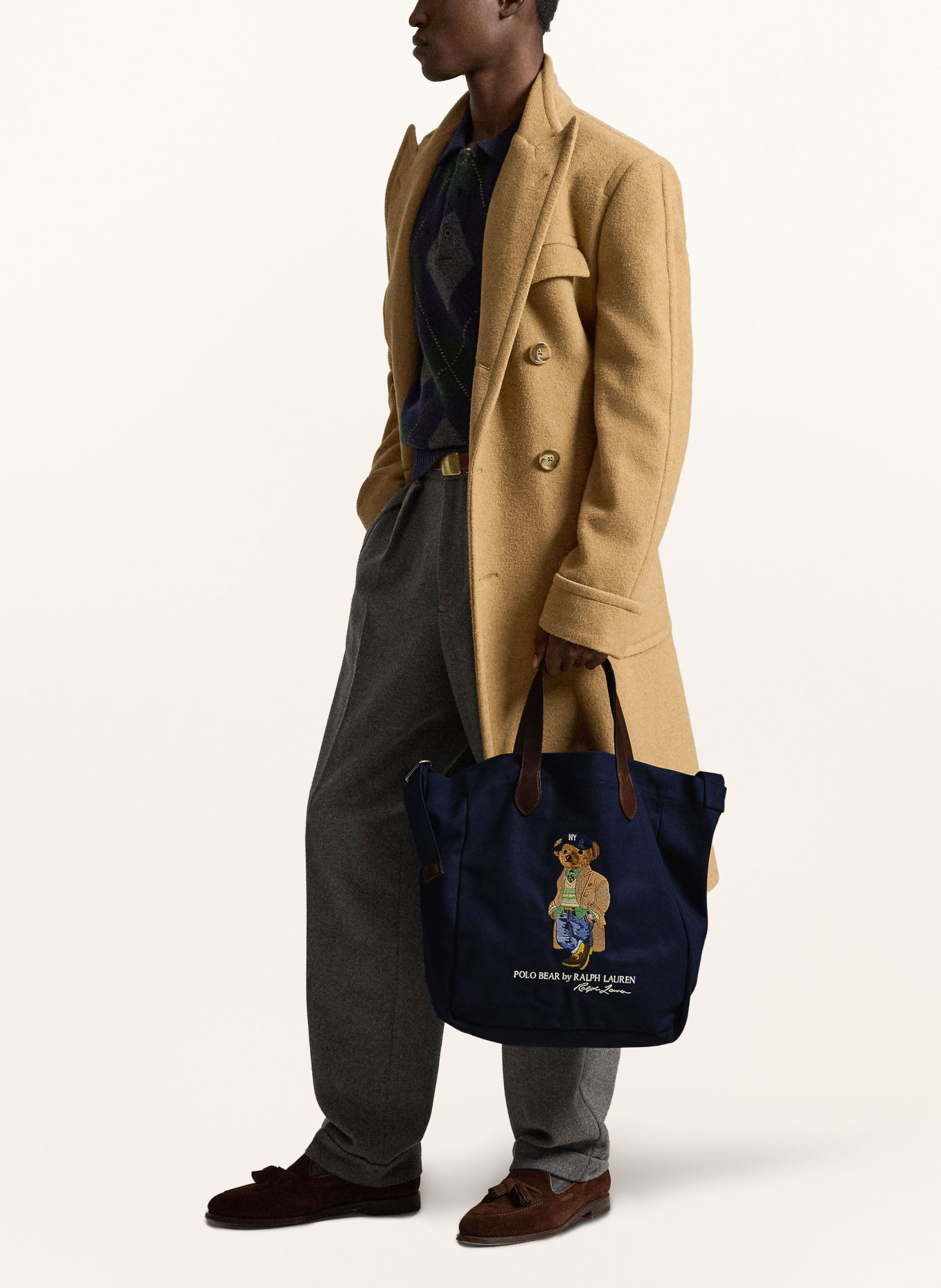 POLO RALPH LAUREN Shopper: TMAVĚ MODRÁ / TMAVĚ HNĚDÁ