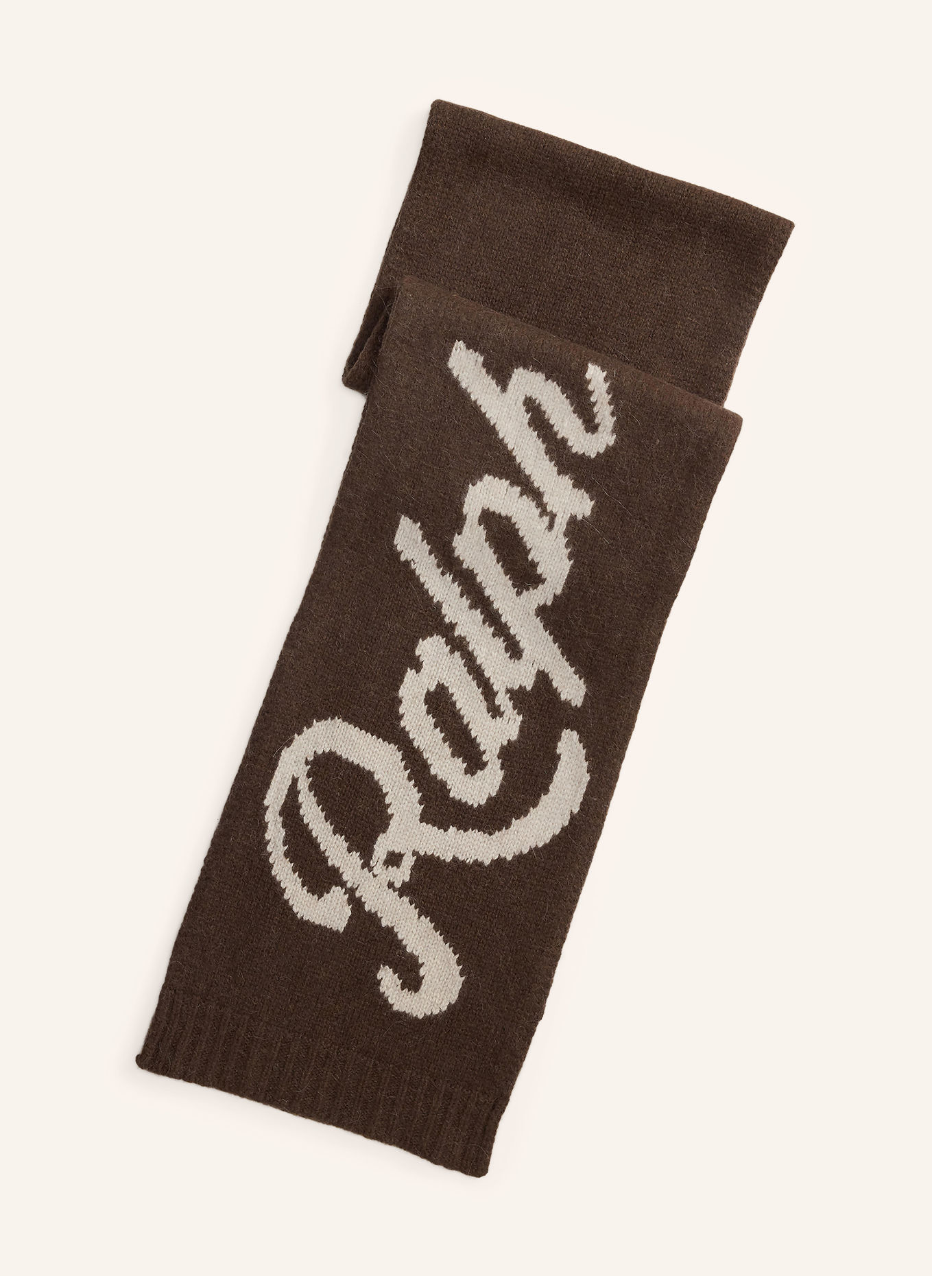 POLO RALPH LAUREN Scarves: DARK BROWN / WHITE