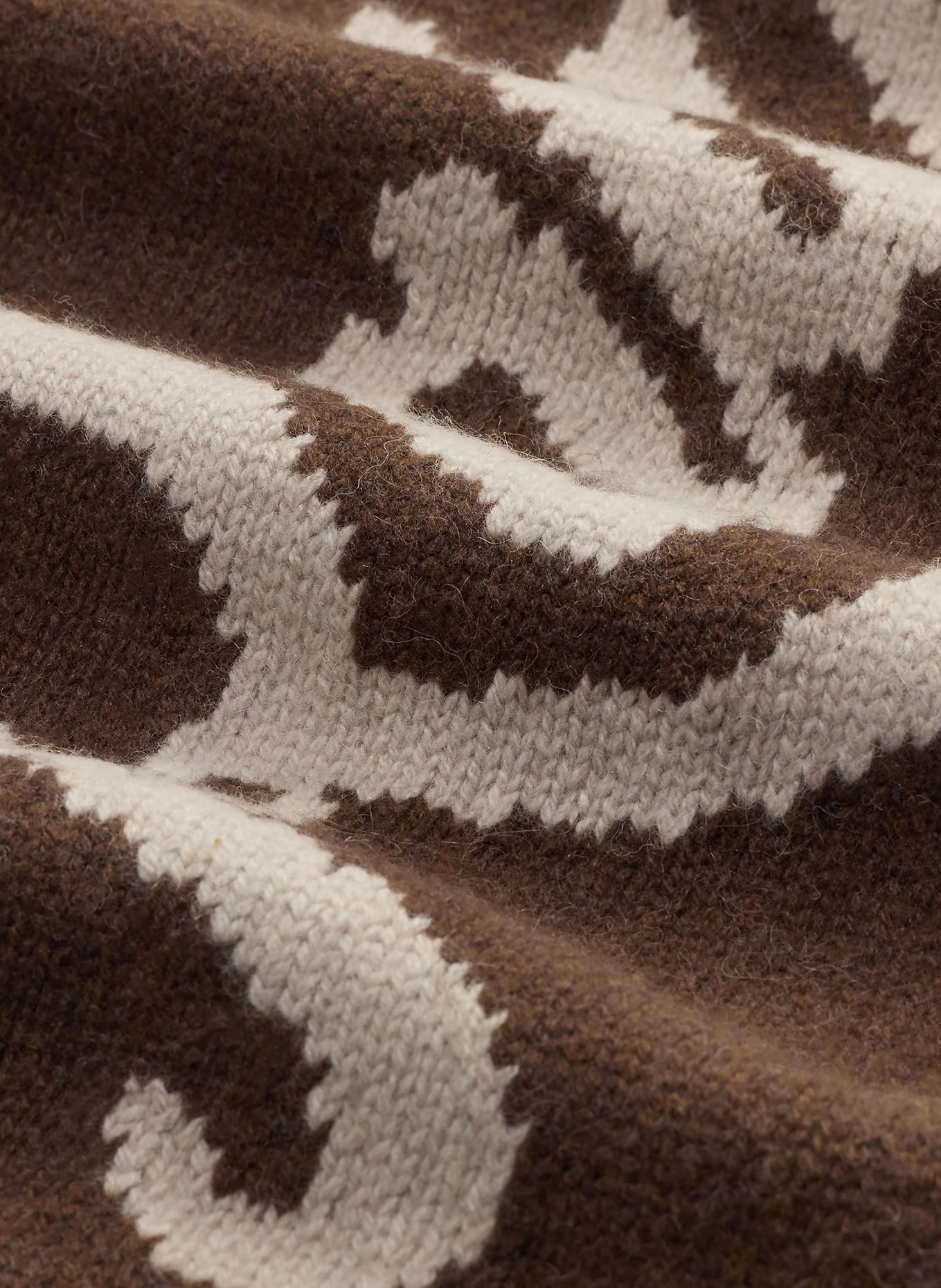 POLO RALPH LAUREN Scarves: DARK BROWN / WHITE