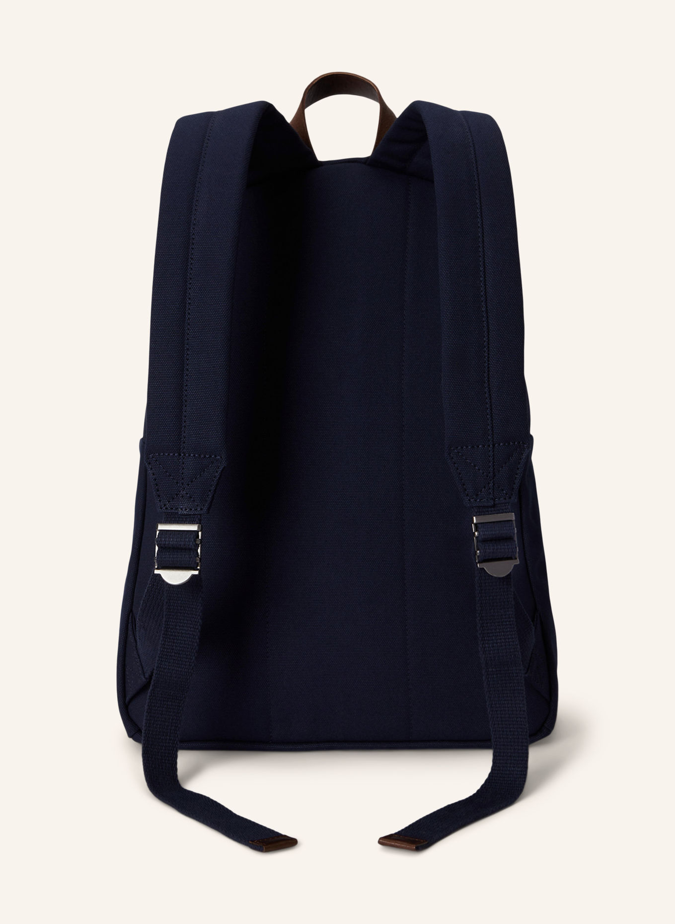 POLO RALPH LAUREN Backpack with laptop compartment: DARK BLUE / DARK BROWN