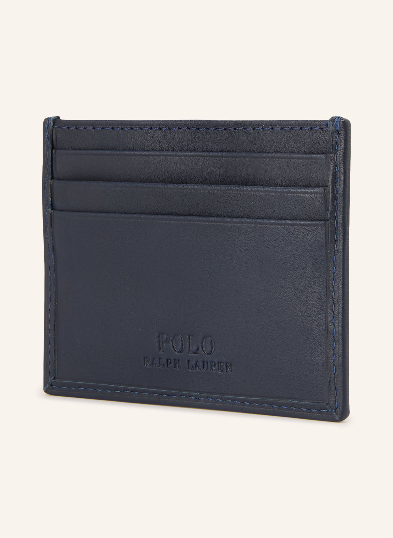 POLO RALPH LAUREN Card wallet: DARK BLUE / BEIGE