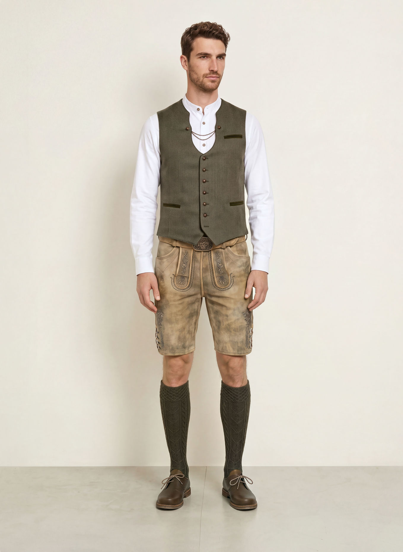 Heimatglück Tracht Traditioneel gilet LOIS: GROEN