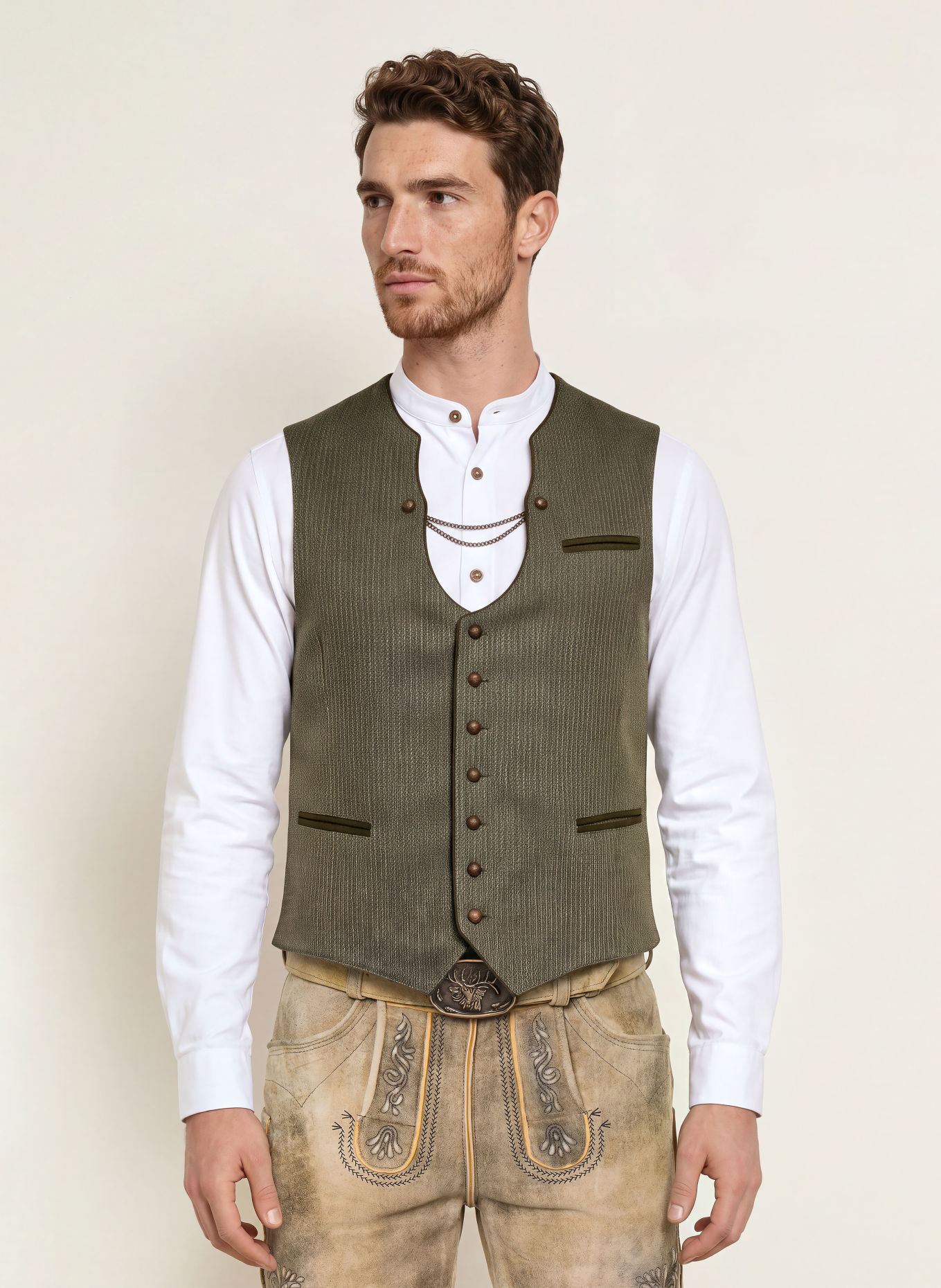 Heimatglück Tracht Traditioneel gilet LOIS: GROEN