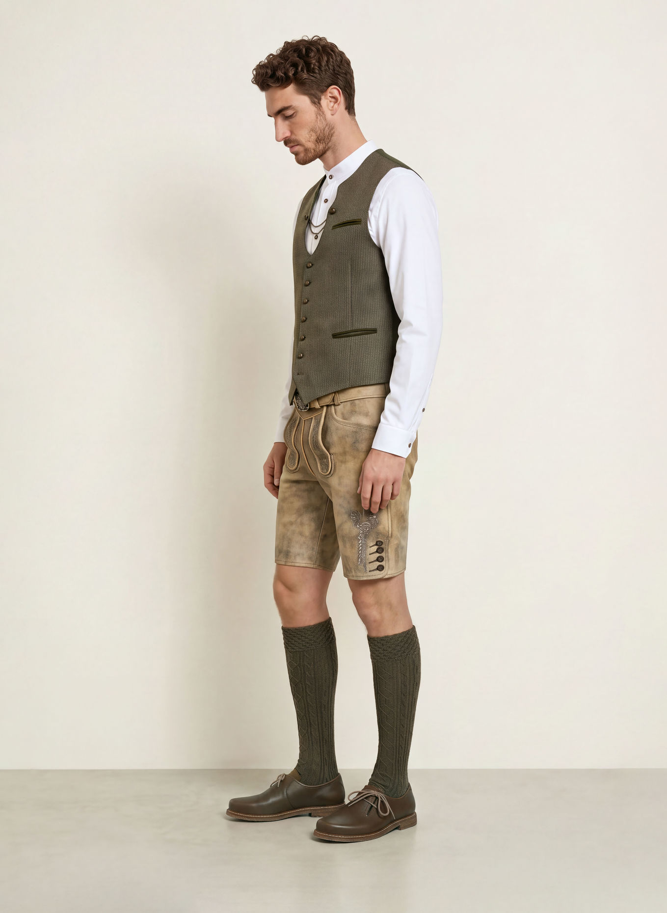 Heimatglück Tracht Traditioneel gilet LOIS: GROEN