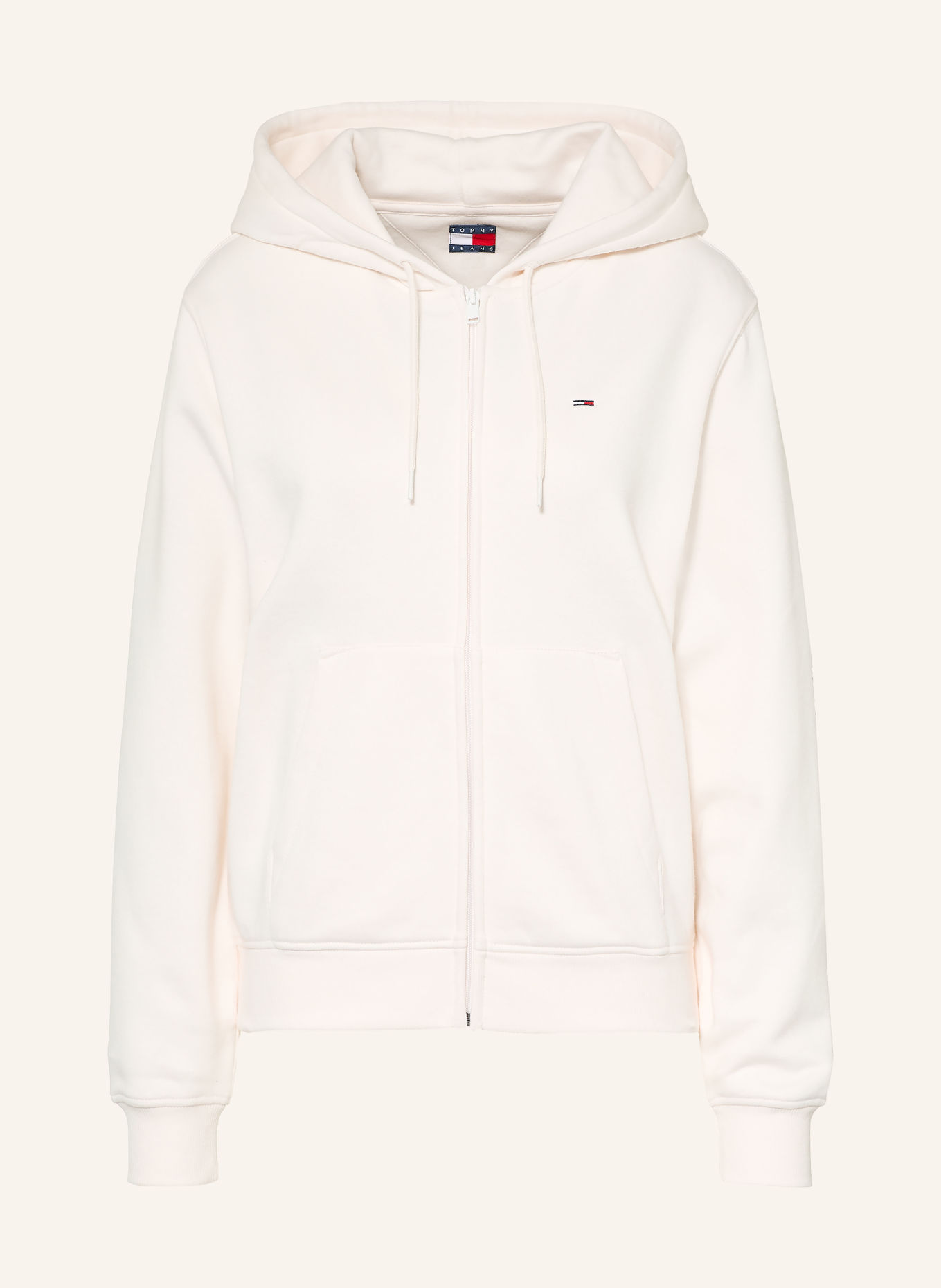 TOMMY JEANS Zip-up sweatshirt: WHITE