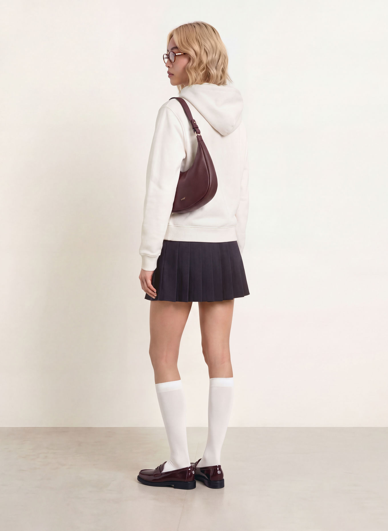 TOMMY JEANS Zip-up sweatshirt: WHITE