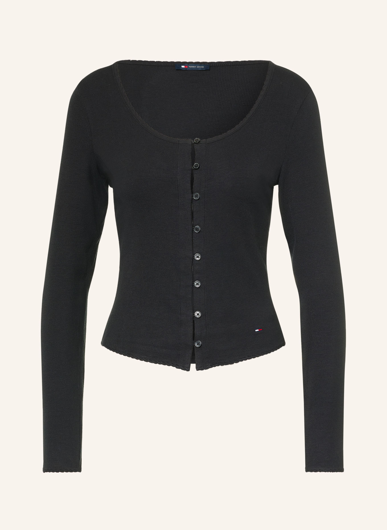 TOMMY JEANS Long-sleeve shirt: BLACK