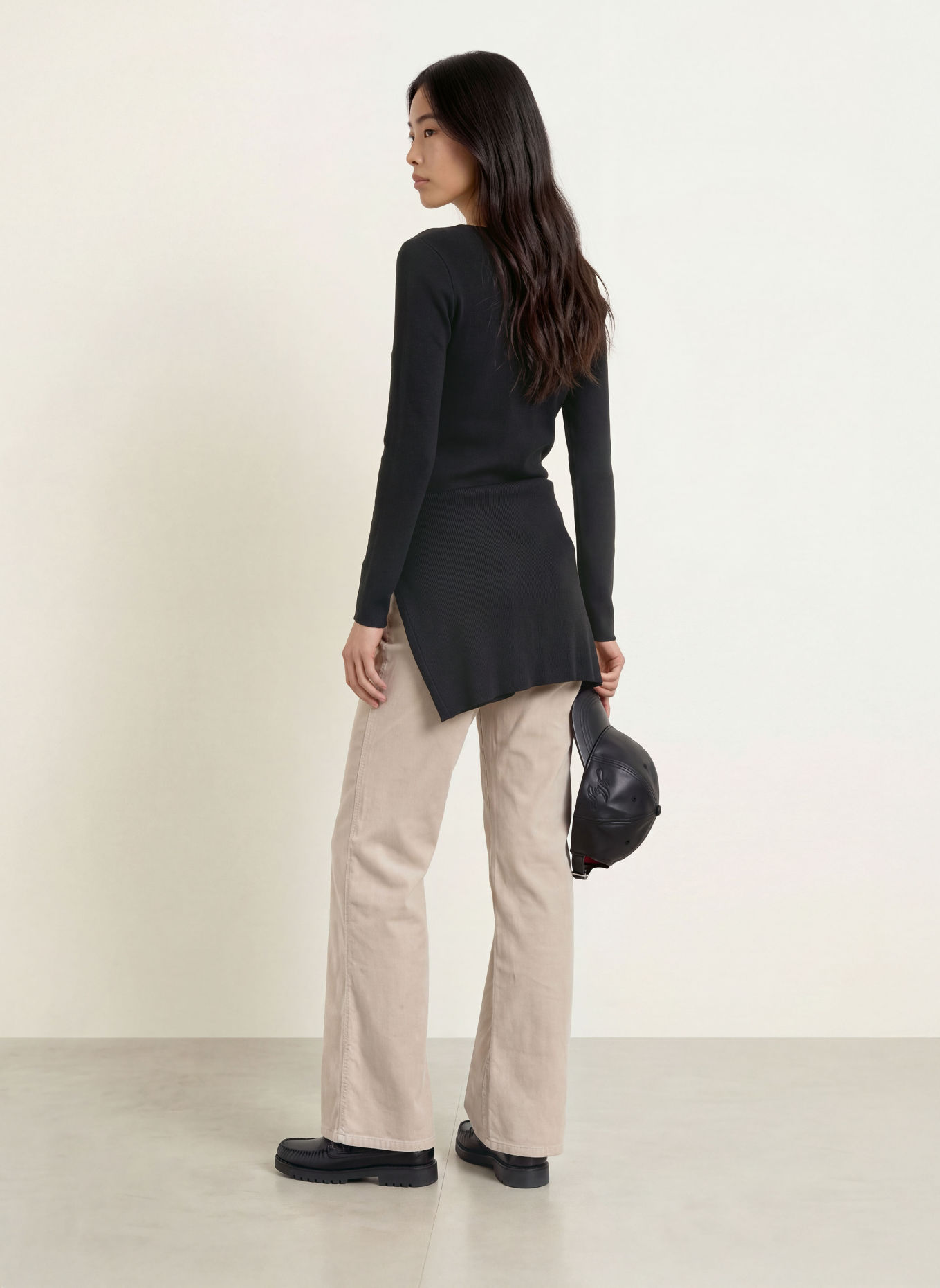 TOMMY JEANS Long-sleeve shirt: BLACK