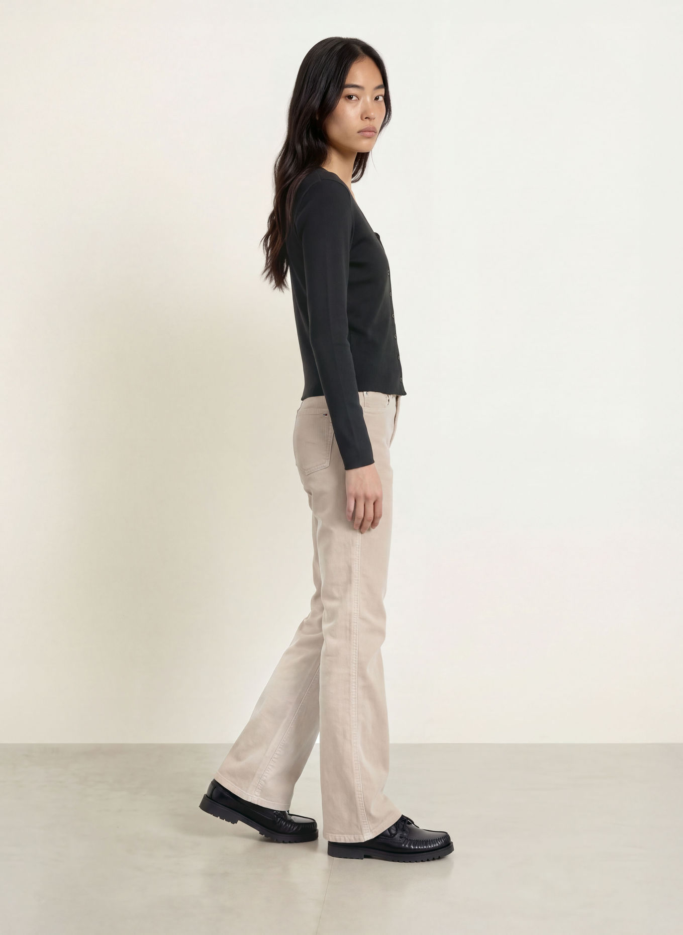 TOMMY JEANS Long-sleeve shirt: BLACK