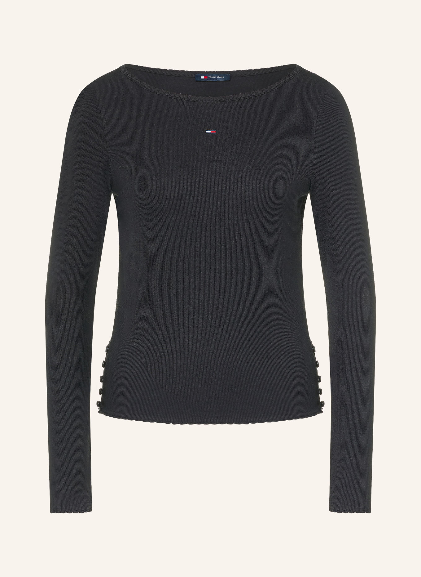 TOMMY JEANS Long-sleeve shirt: BLACK