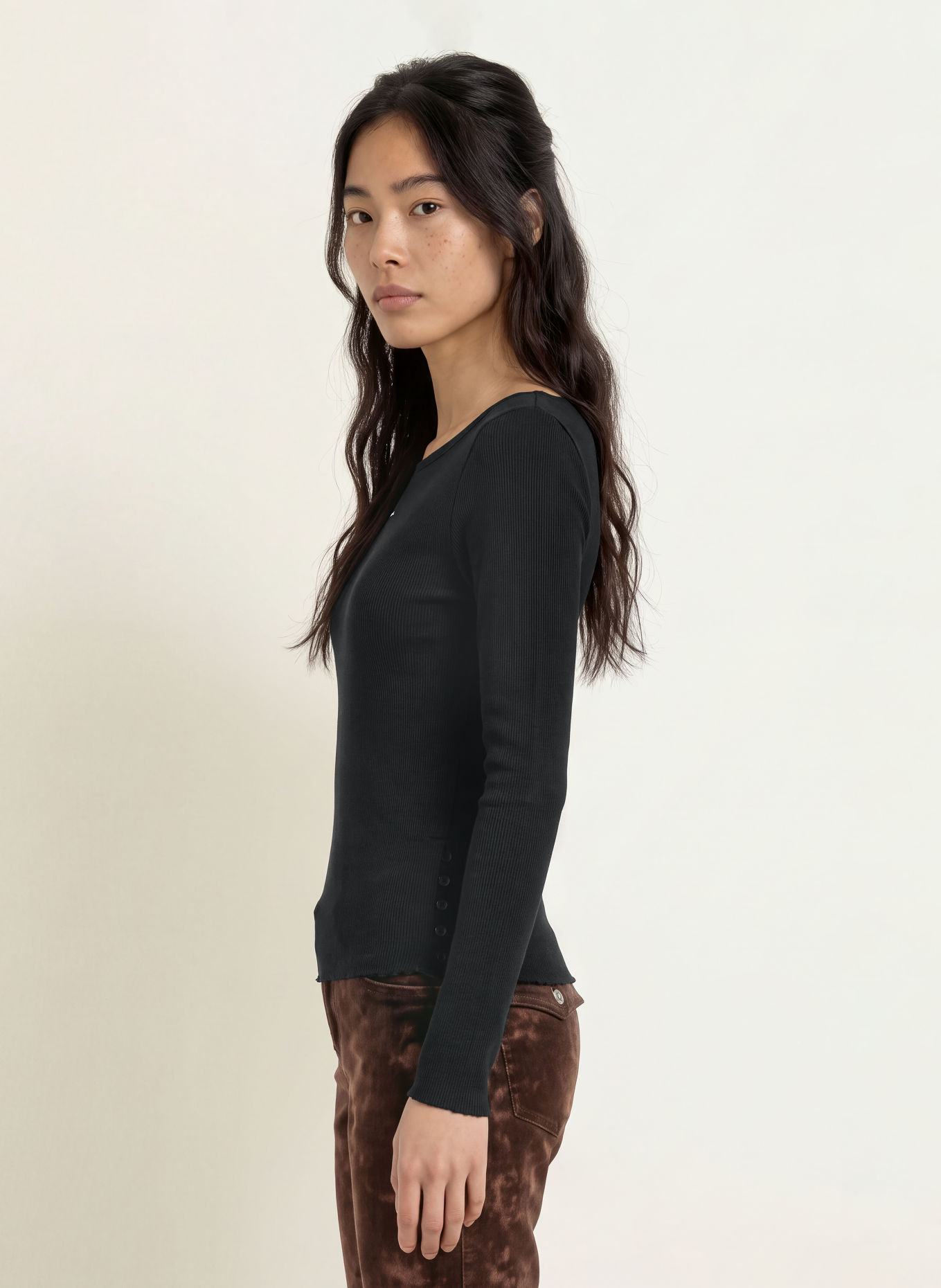 TOMMY JEANS Long-sleeve shirt: BLACK