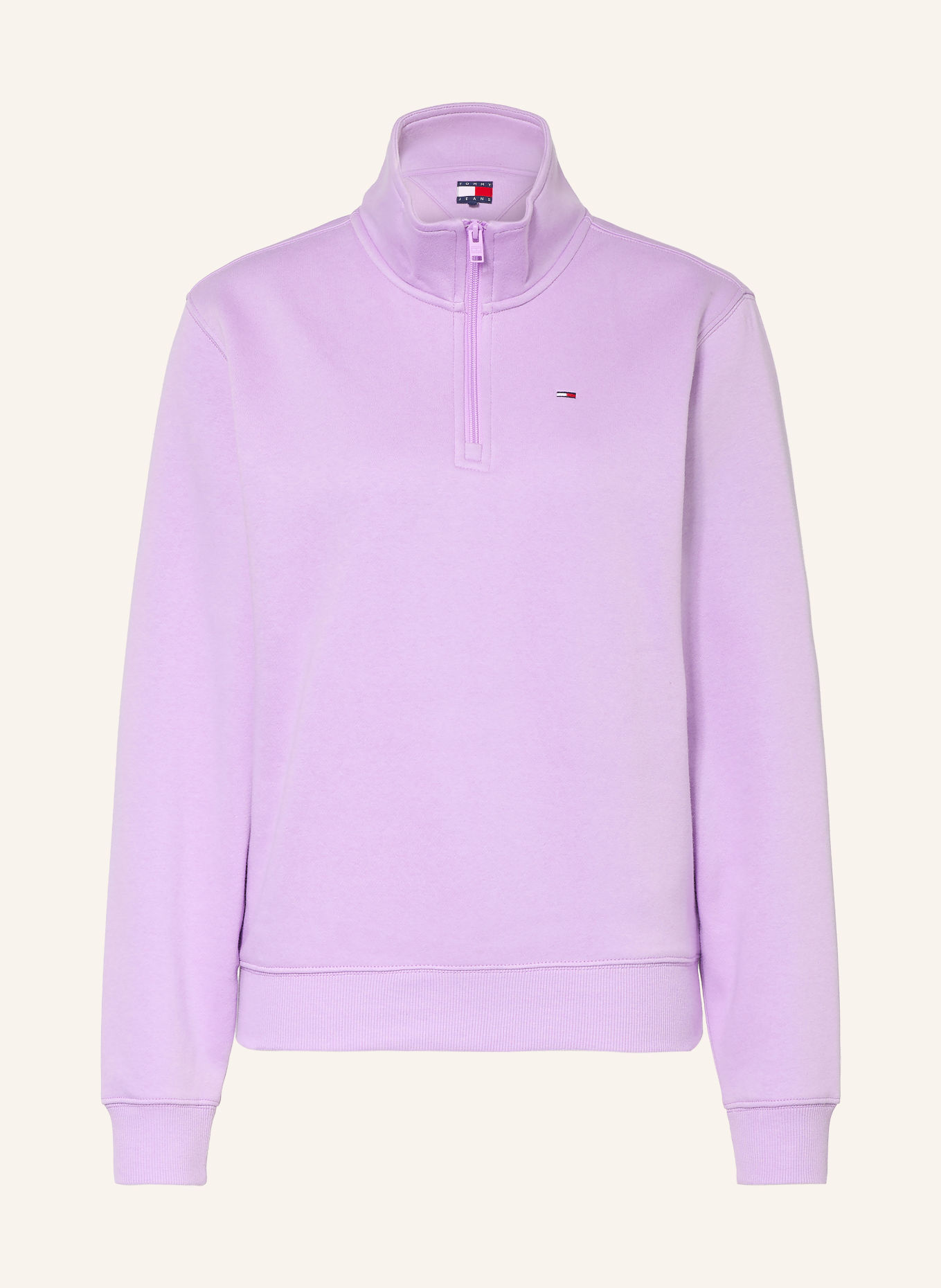 TOMMY JEANS Half-zip sweatshirt: LIGHT PURPLE