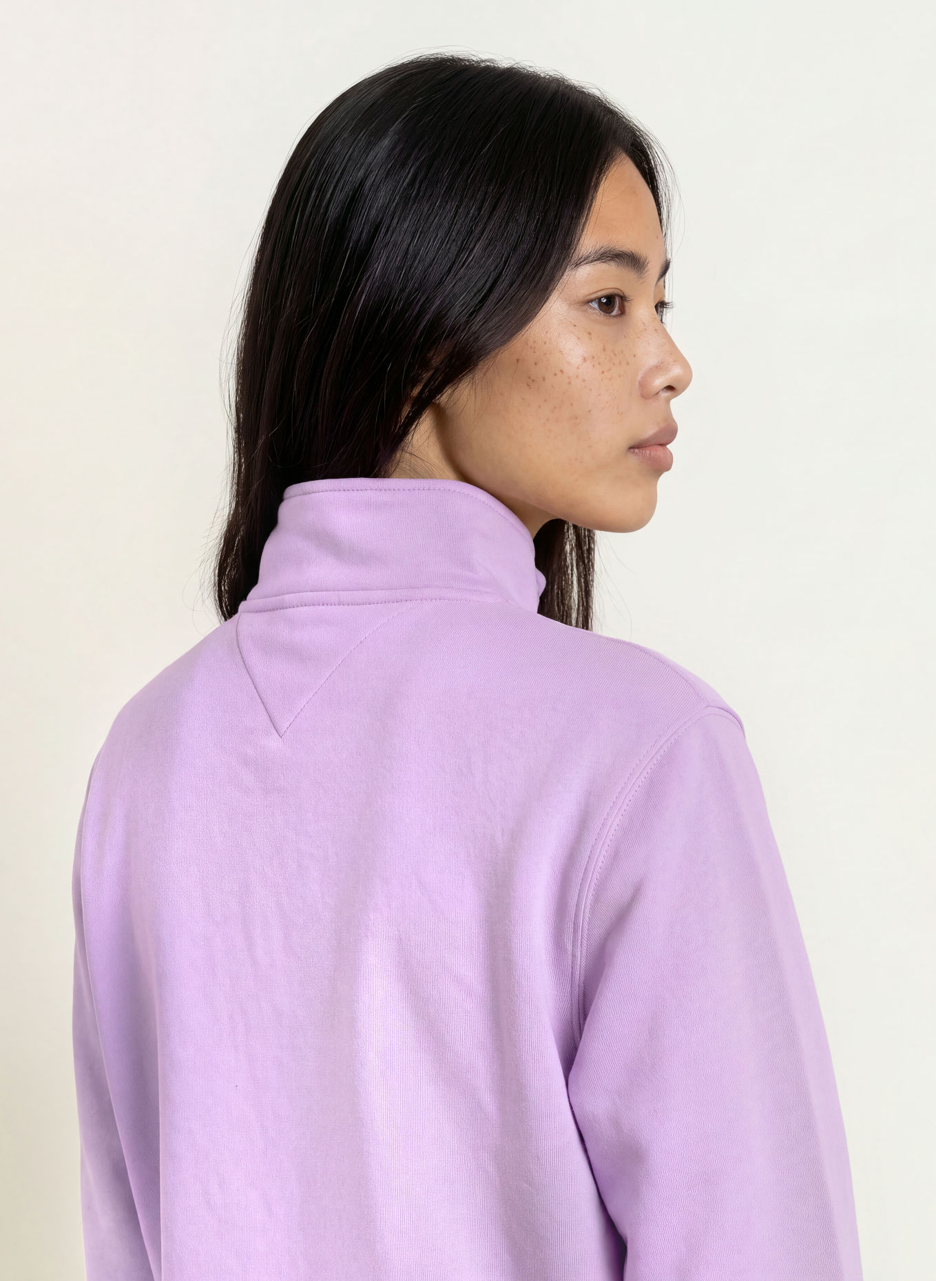 TOMMY JEANS Half-zip sweatshirt: LIGHT PURPLE
