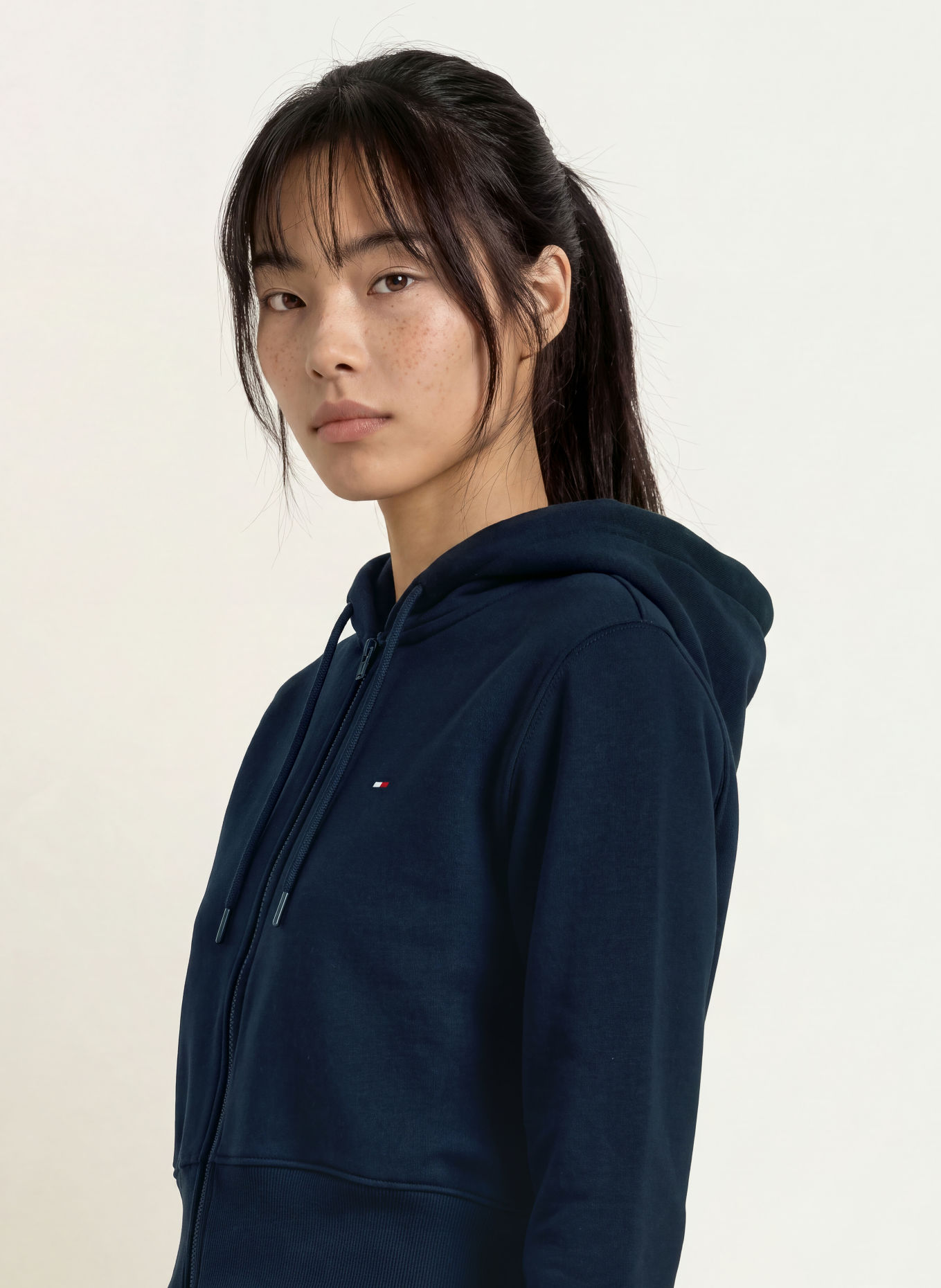 TOMMY JEANS Zip-up sweatshirt: DARK BLUE