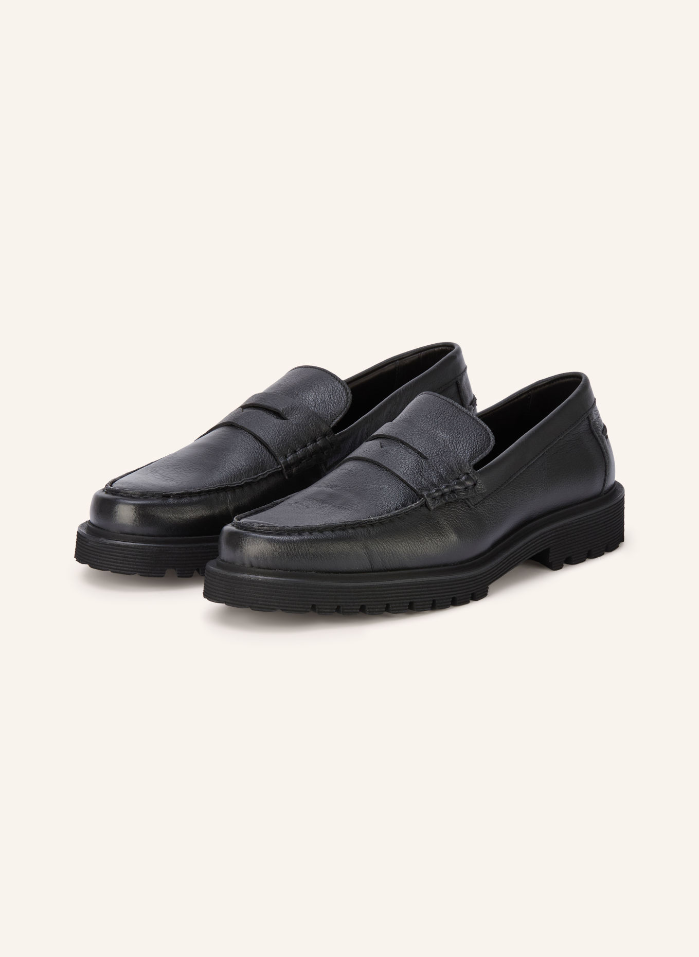 PAUL Penny loafers: CZARNY