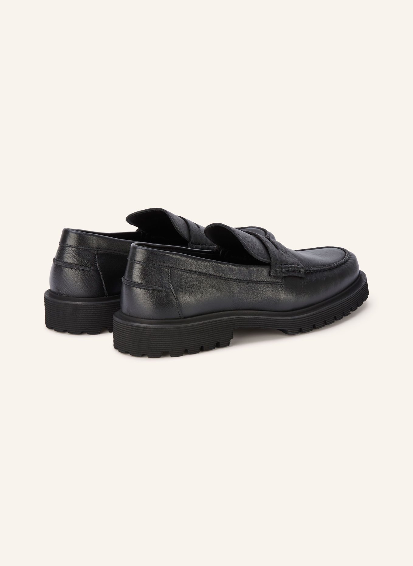 PAUL Penny loafers: CZARNY