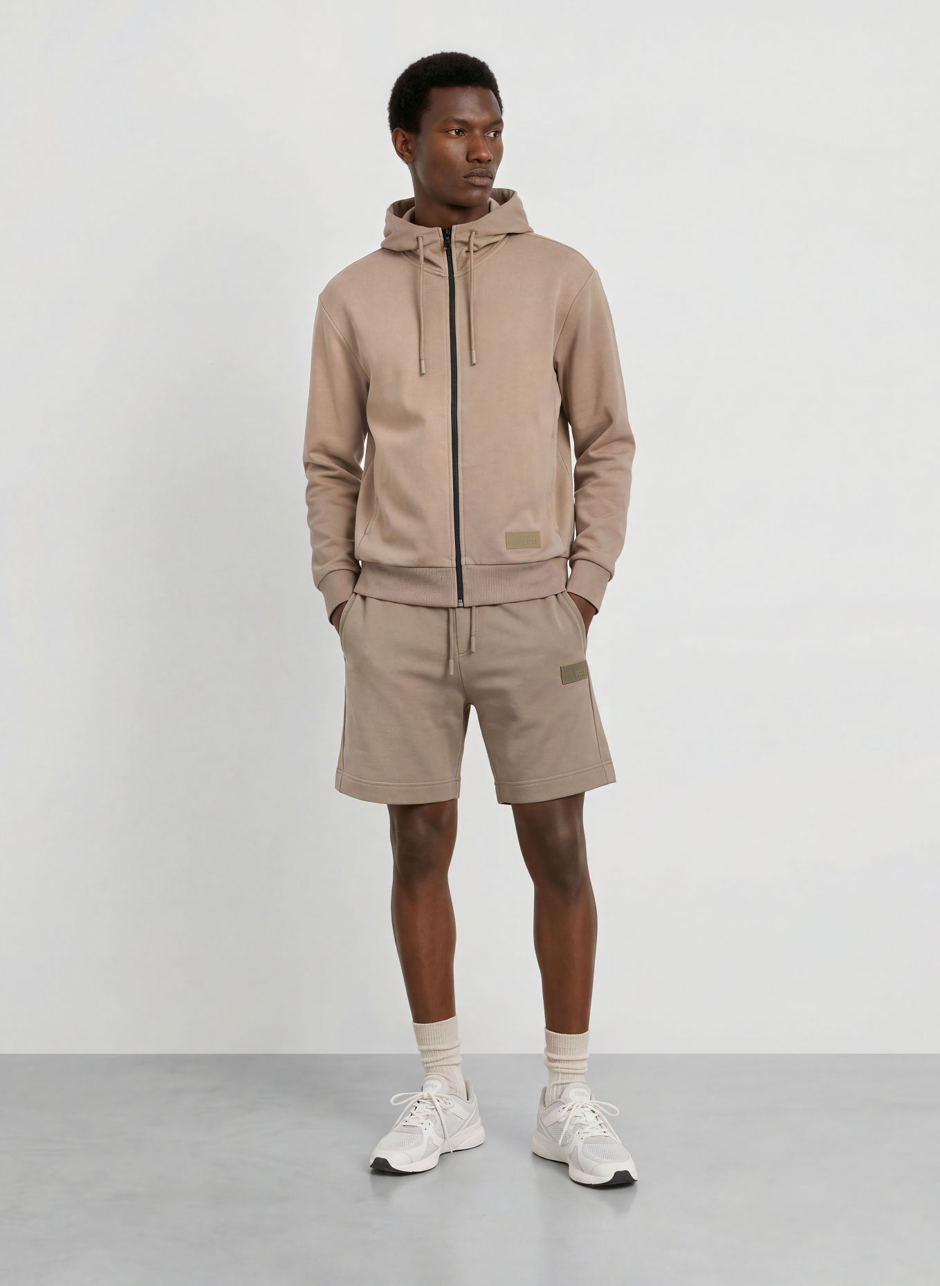 BOSS Sweat zippé: OLIVE
