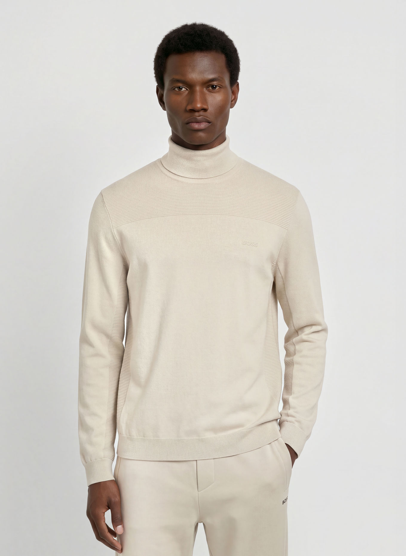 BOSS MOMENTUM-X Turtleneck sweater: BEIGE