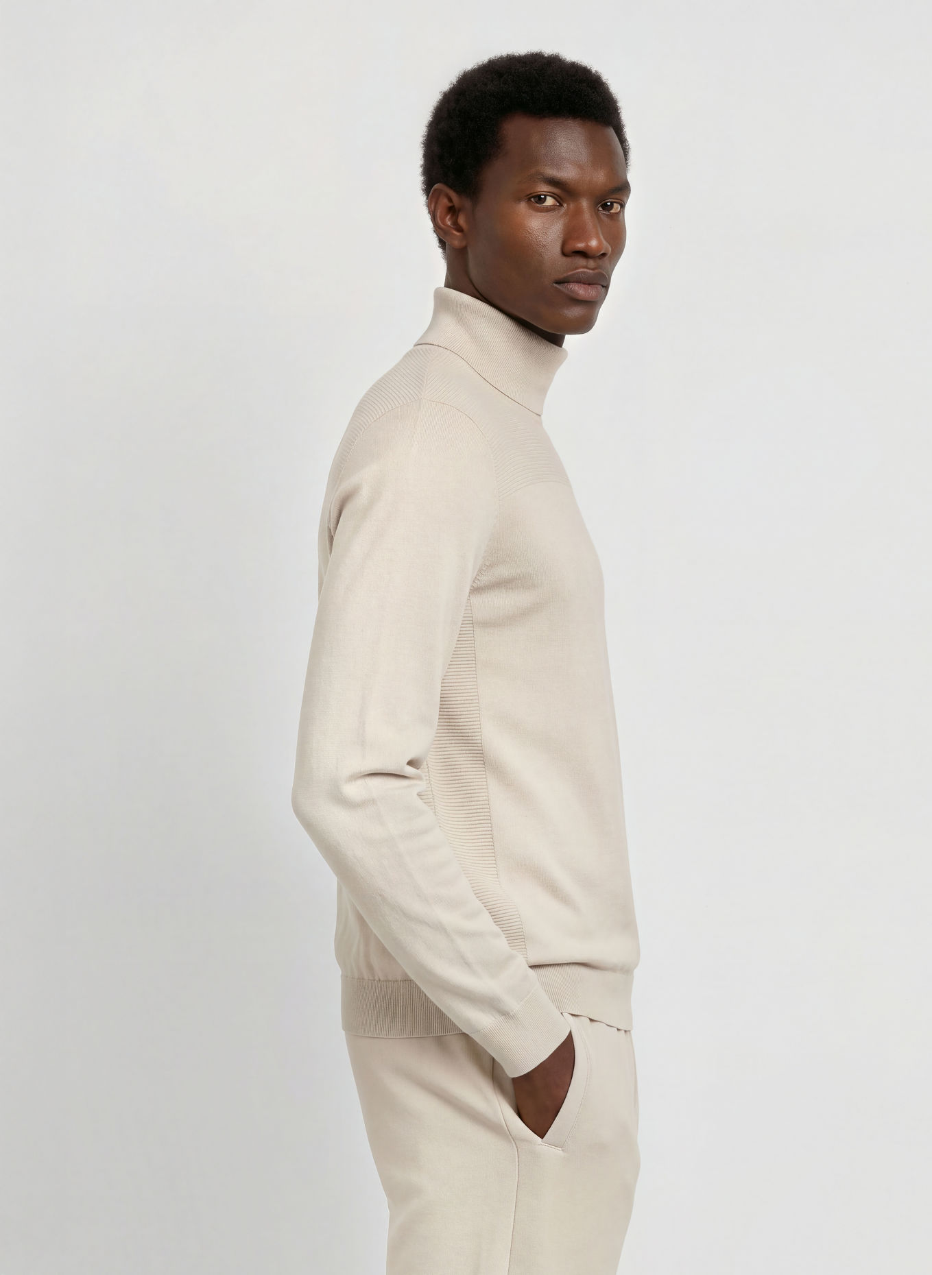 BOSS MOMENTUM-X Turtleneck sweater: BEIGE