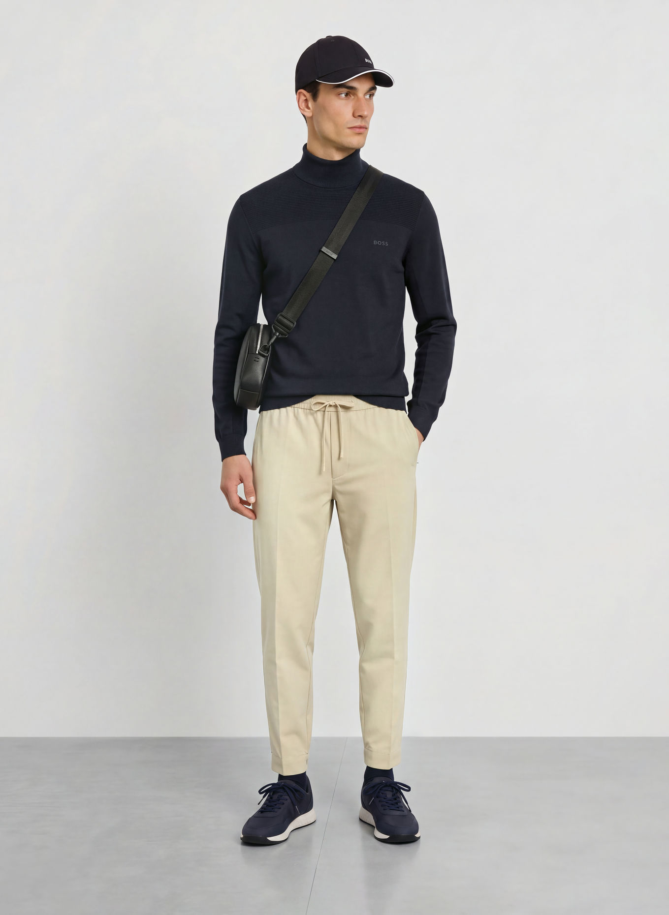 BOSS MOMENTUM-X Turtleneck sweater: DARK BLUE