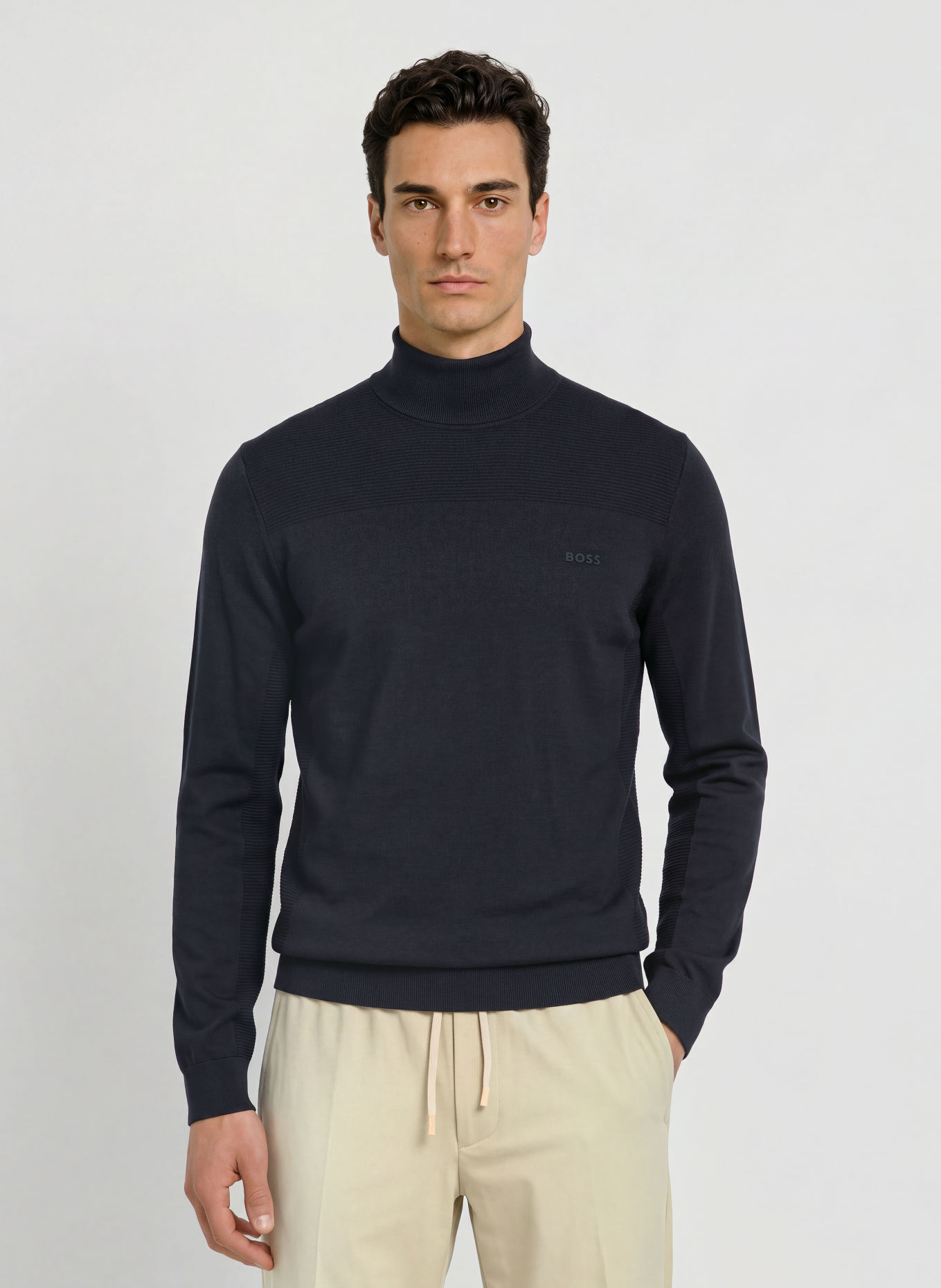 BOSS MOMENTUM-X Turtleneck sweater: DARK BLUE