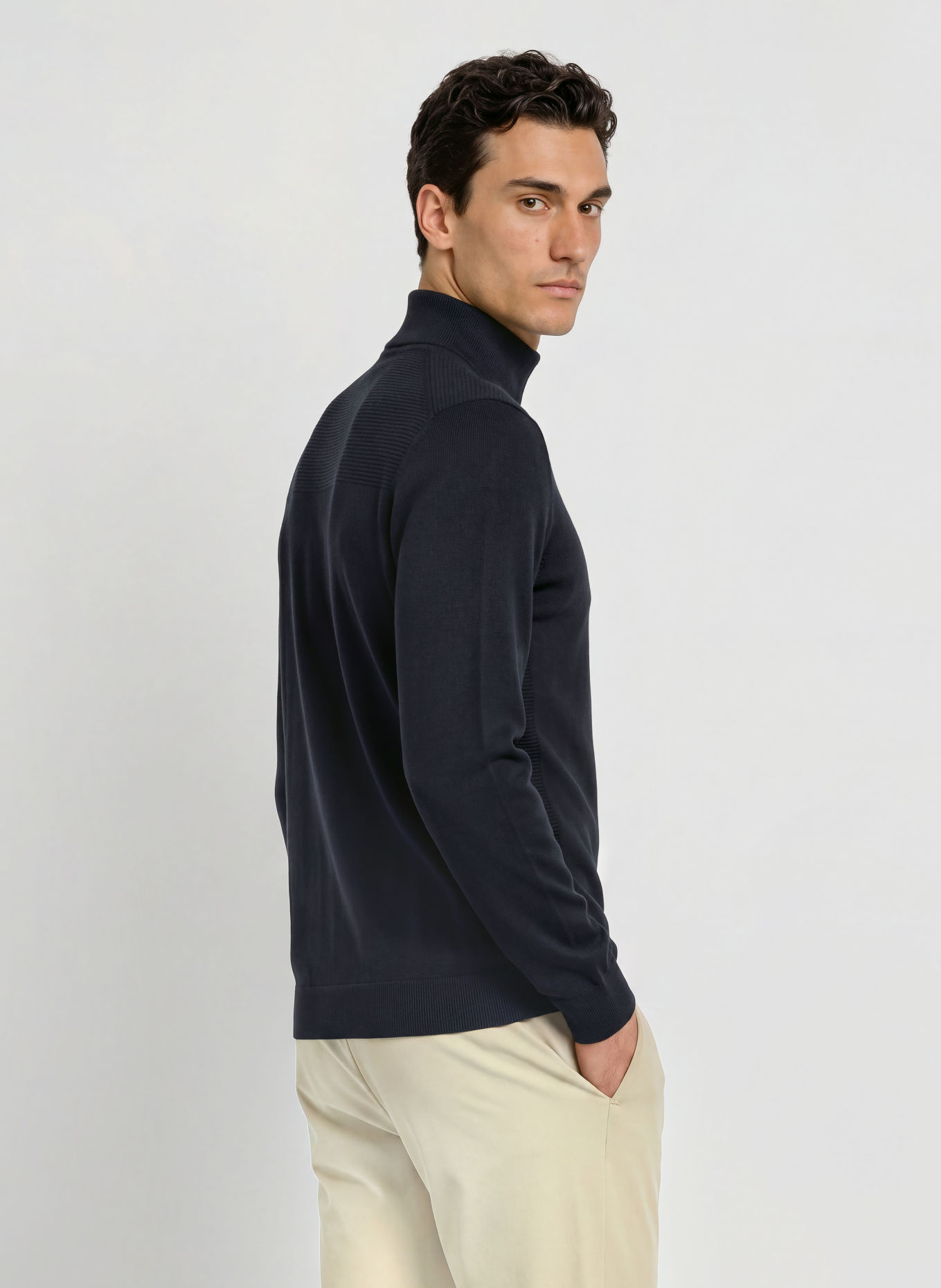 BOSS MOMENTUM-X Turtleneck sweater: DARK BLUE