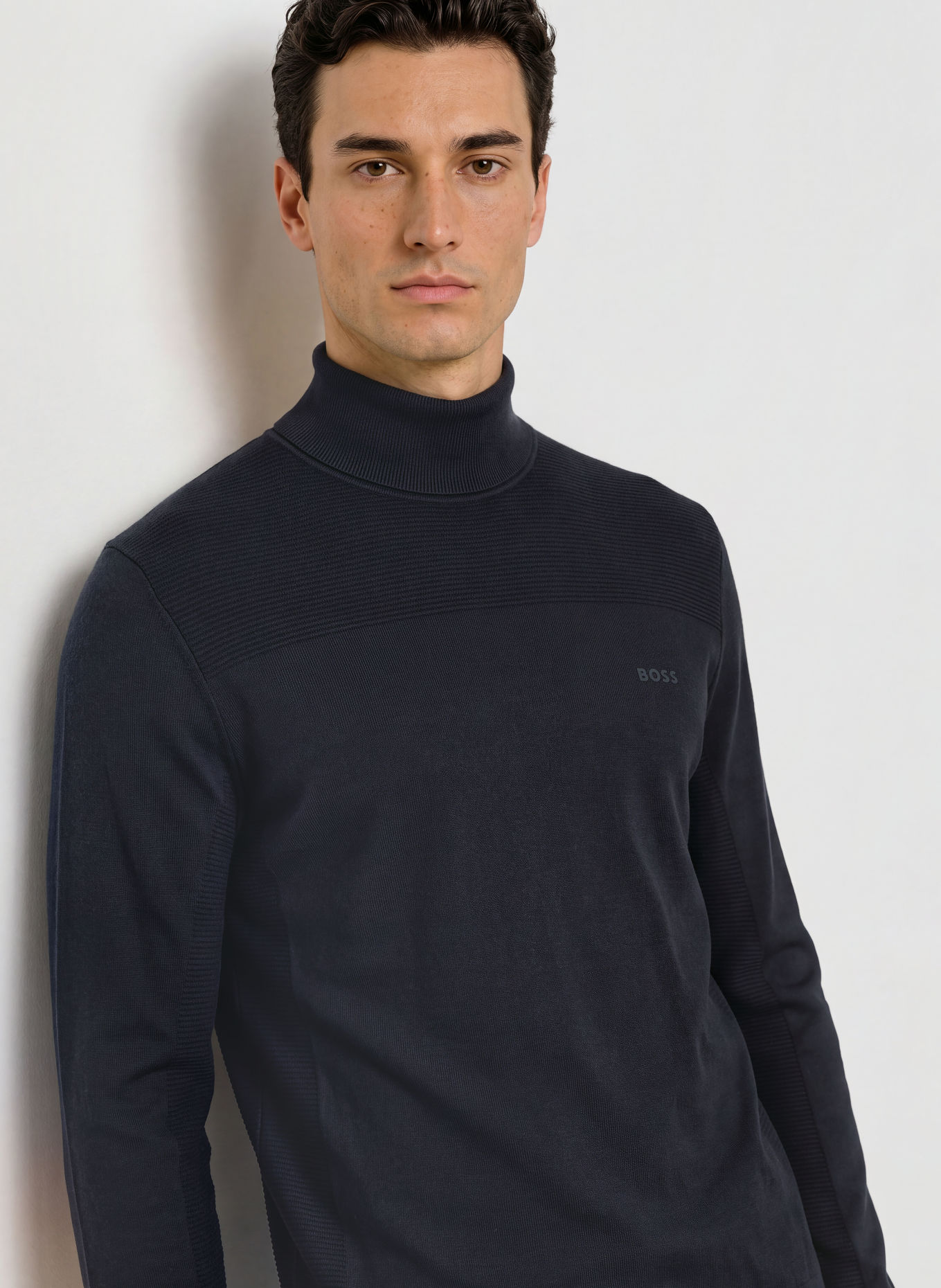 BOSS MOMENTUM-X Turtleneck sweater: DARK BLUE