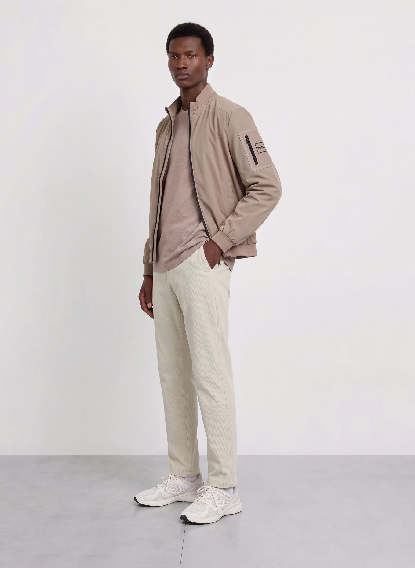 BOSS Cordchino COMMUTER Tapered Fit: BEIGE